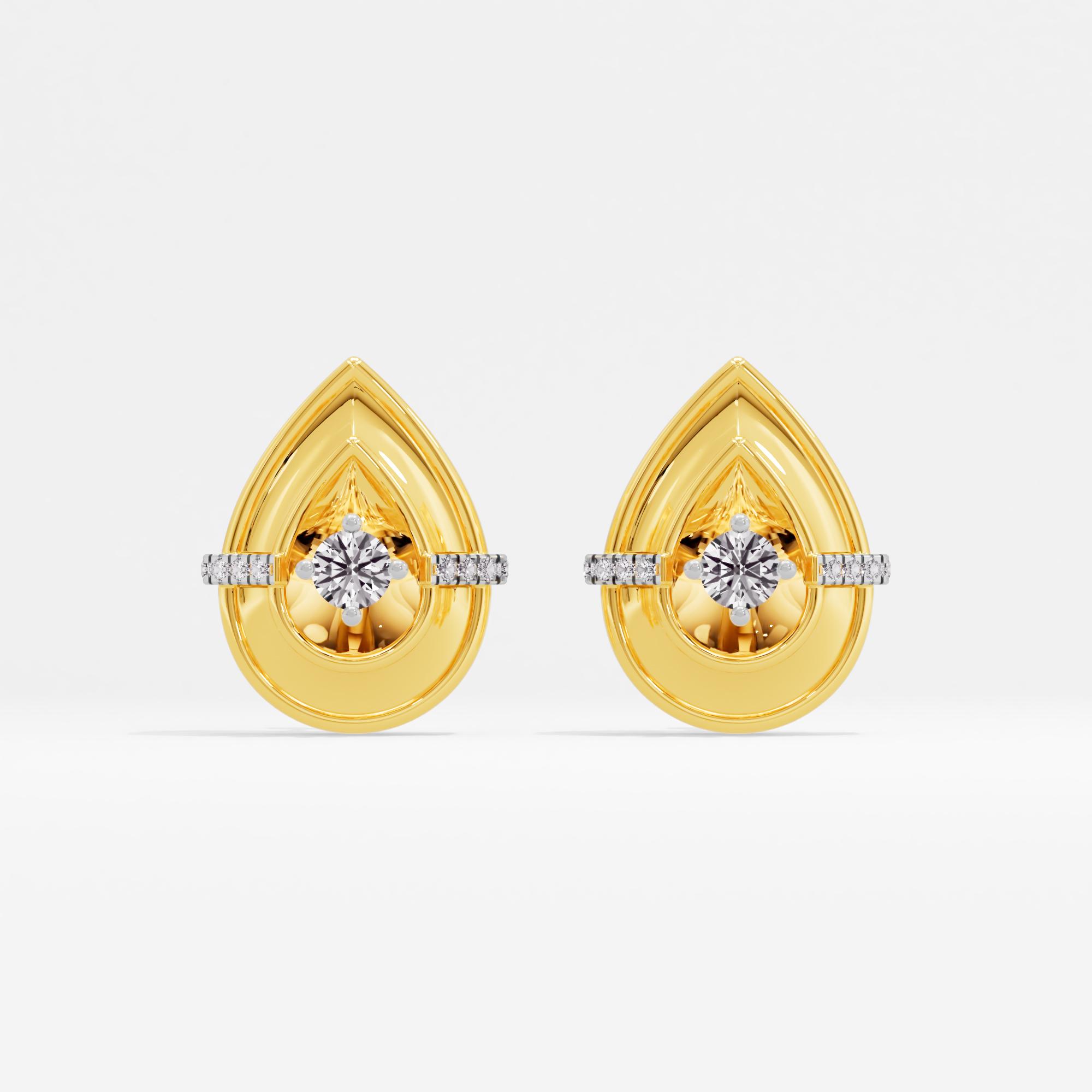 Serene Style Solitaire Stud Earrings