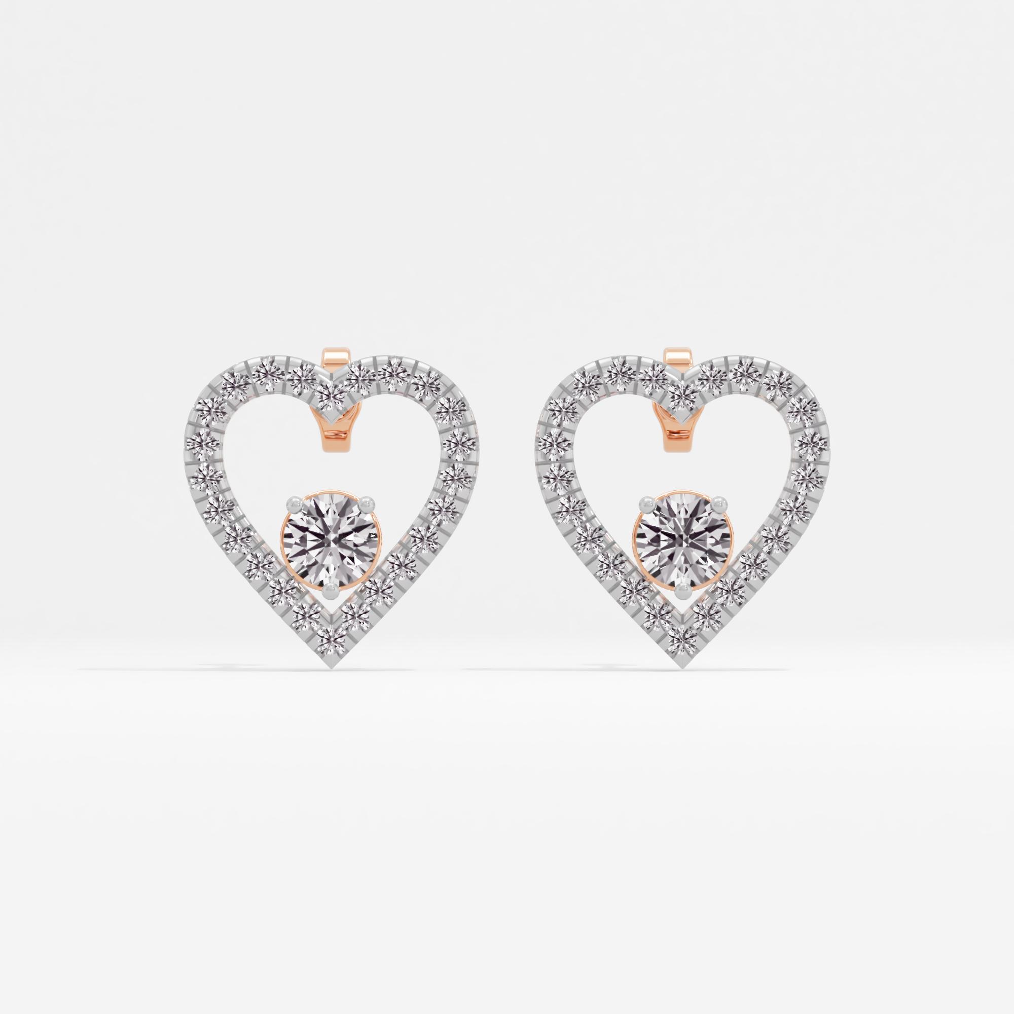 Mi Amour Halo Heart Stud Earrings