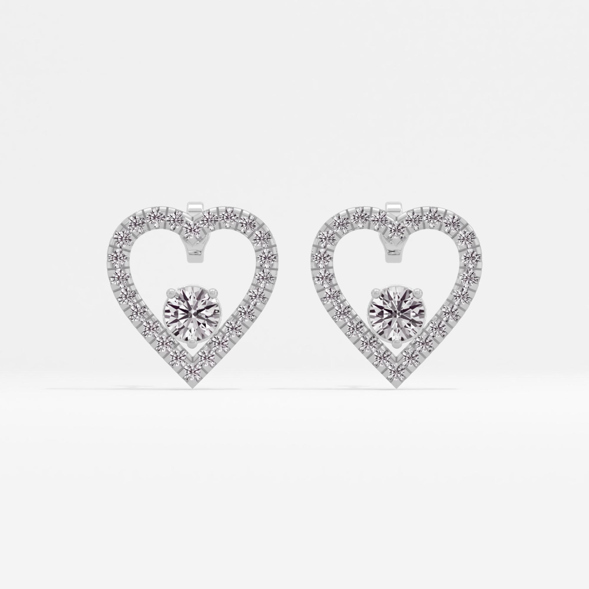 Mi Amour Halo Heart Stud Earrings