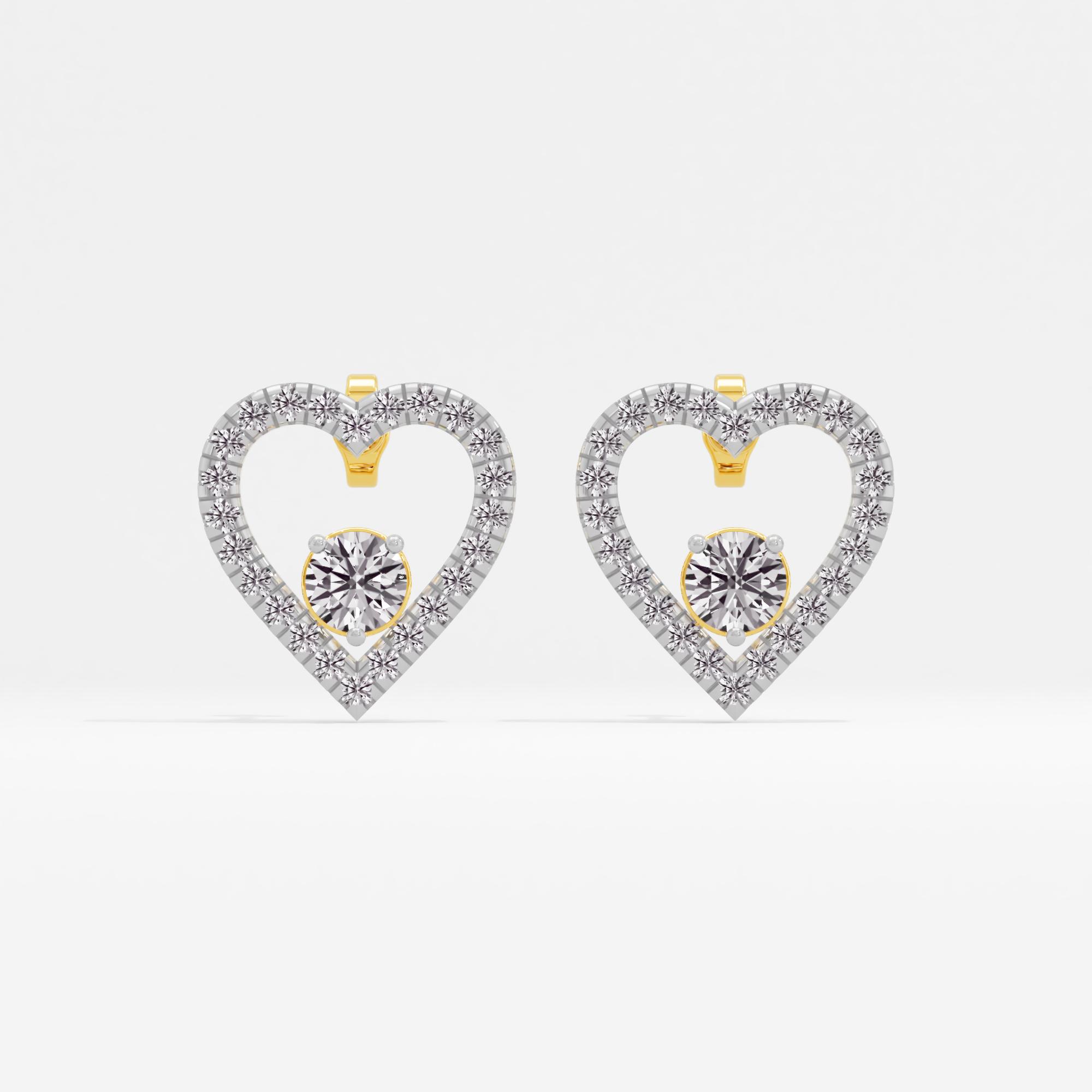 Mi Amour Halo Heart Stud Earrings