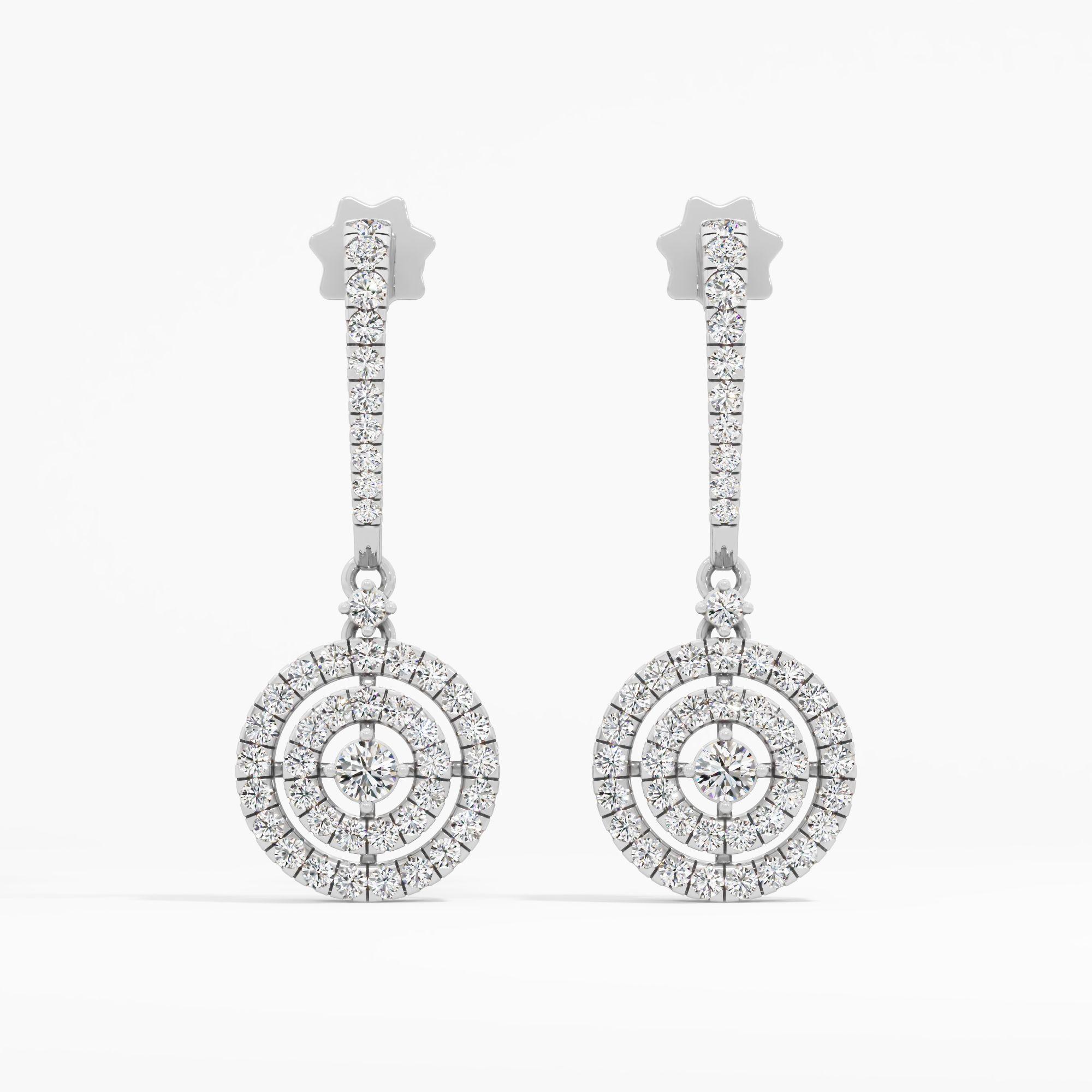 Chakravyuha Halo Circle Dangle Earrings