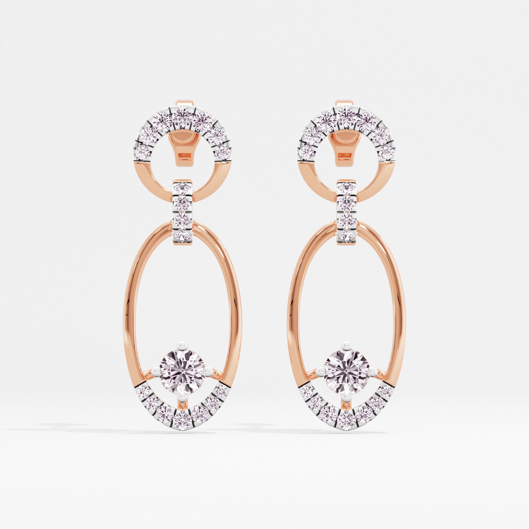 Ovaluxe Loop Solitaire Drop Earrings