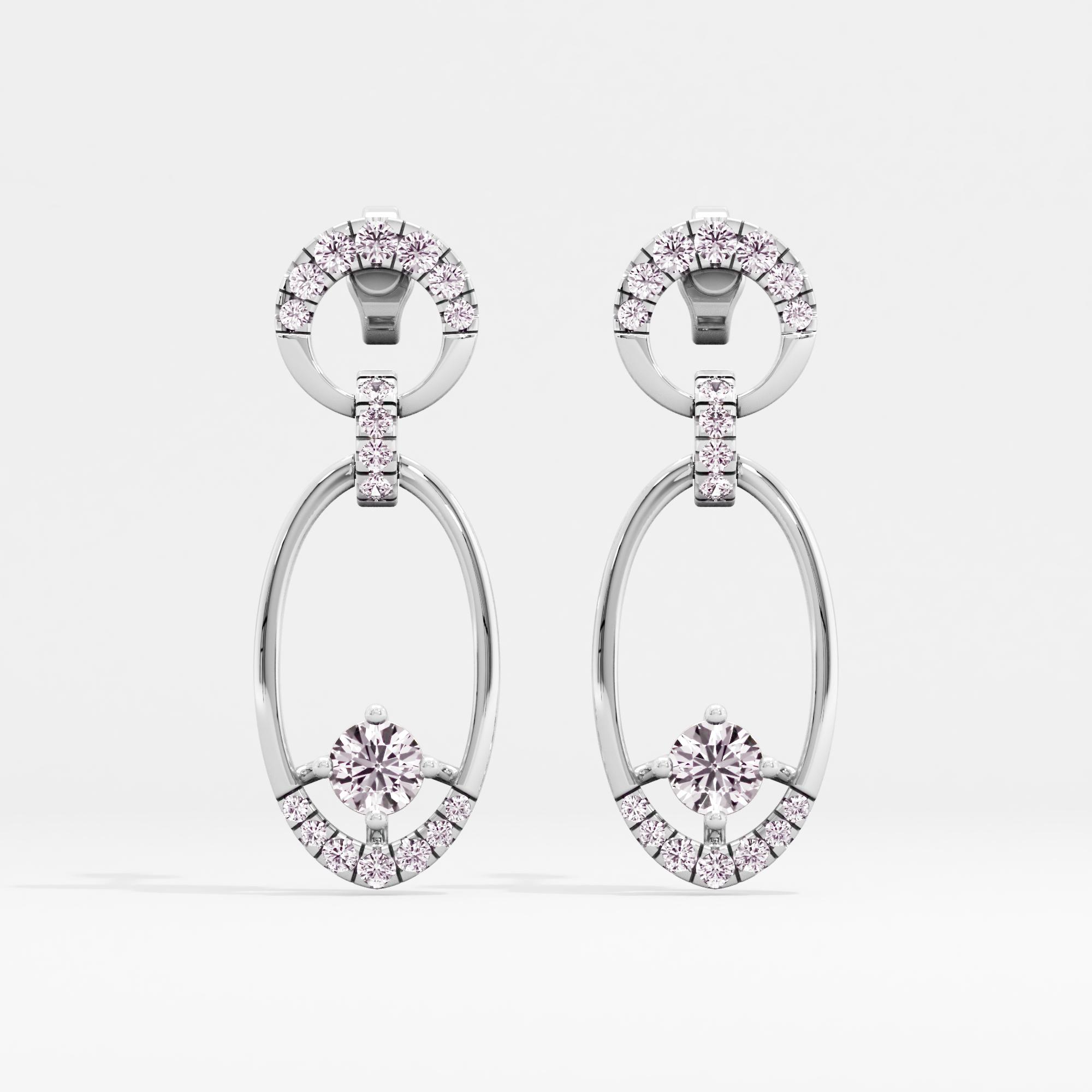 Ovaluxe Loop Solitaire Drop Earrings