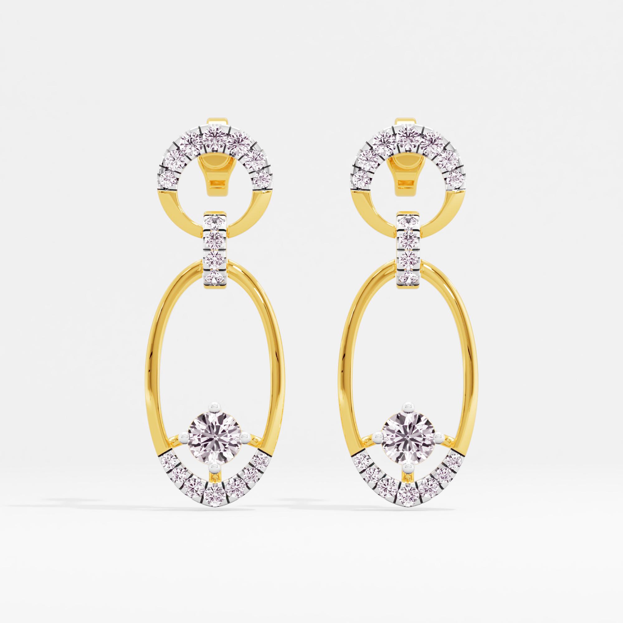 Ovaluxe Loop Solitaire Drop Earrings