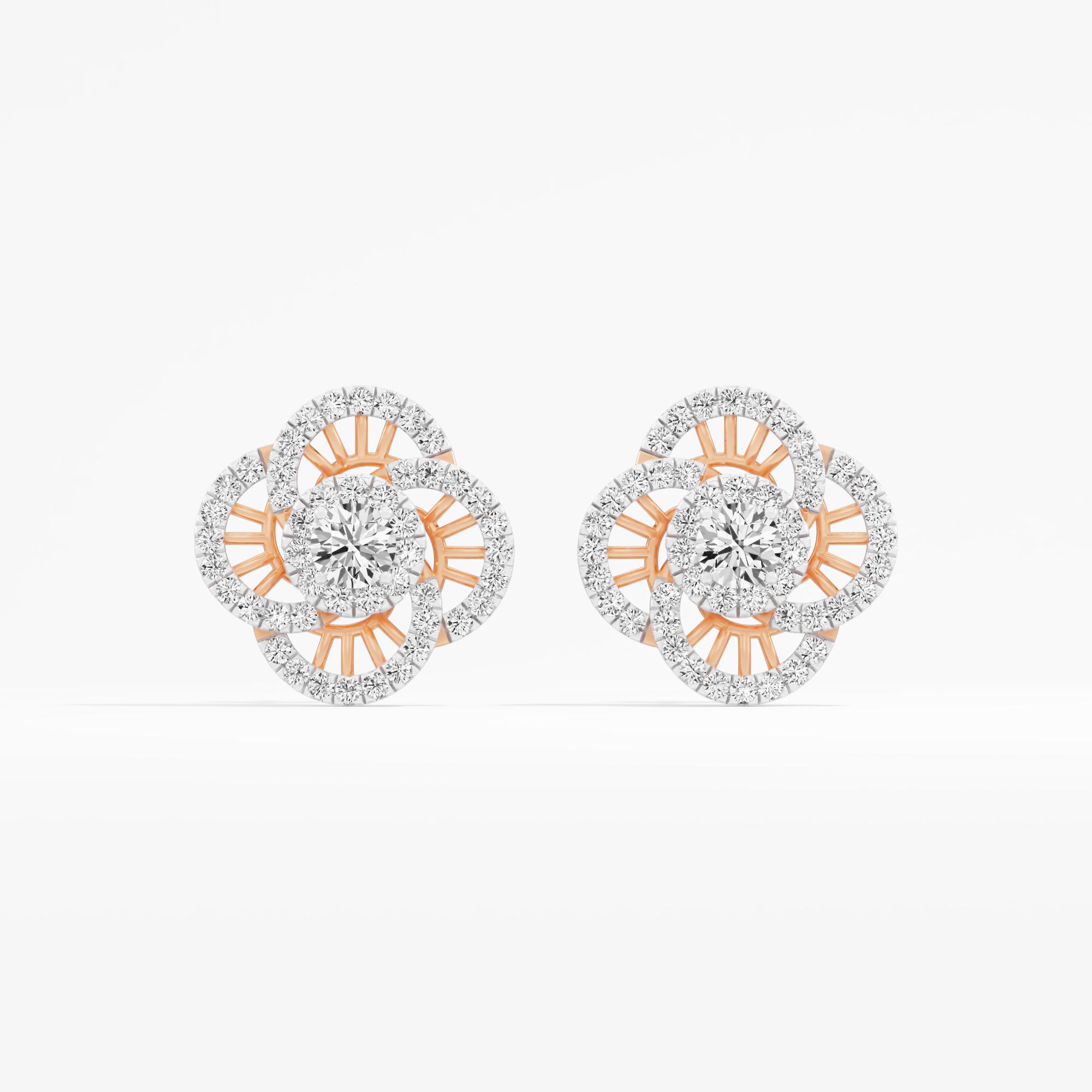 Petalicious Charm Halo Front Back Stud Earrings