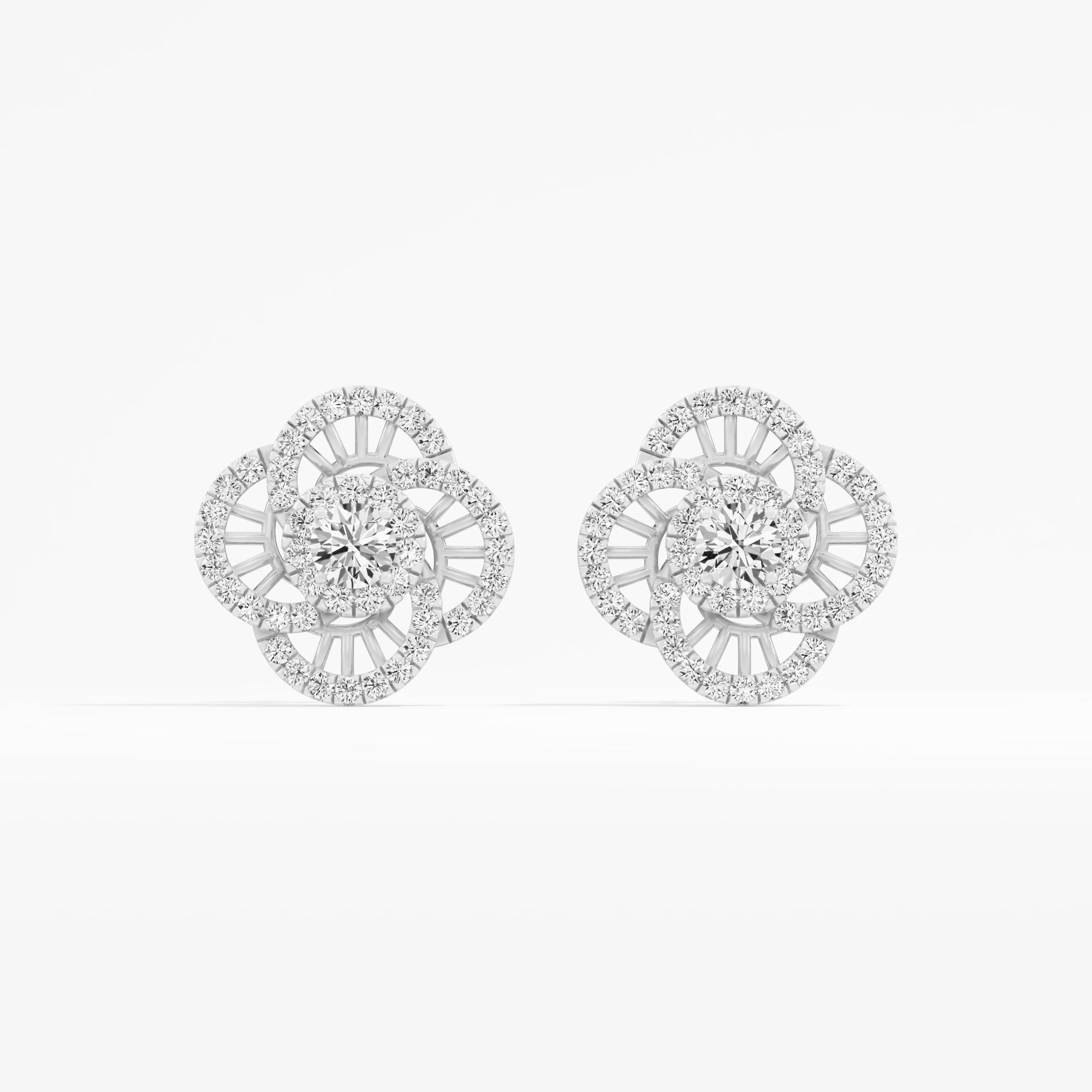 Petalicious Charm Halo Front Back Stud Earrings