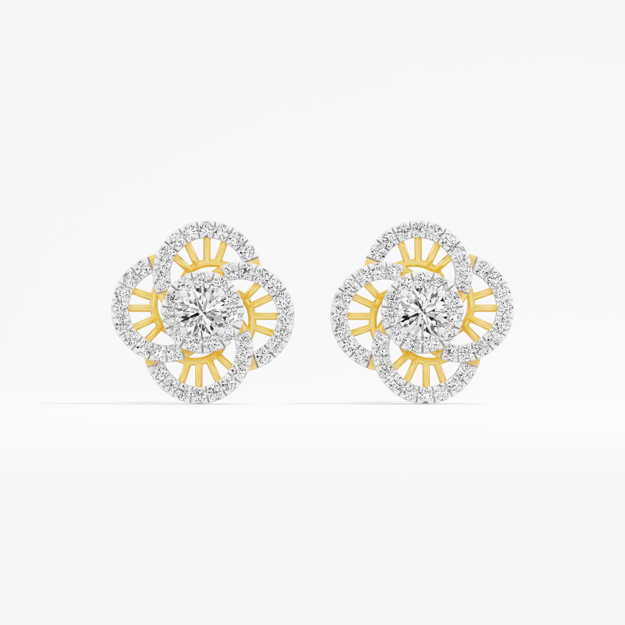 Petalicious Charm Halo Front Back Stud Earrings