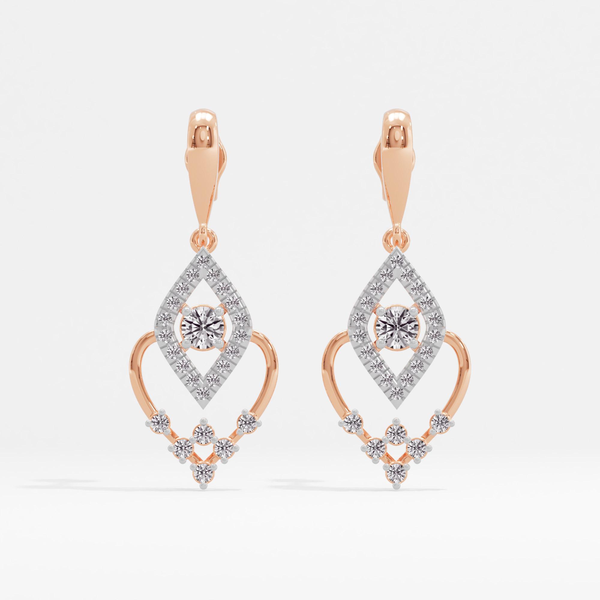 Lustrous Scatter Solitaire Drop Earrings