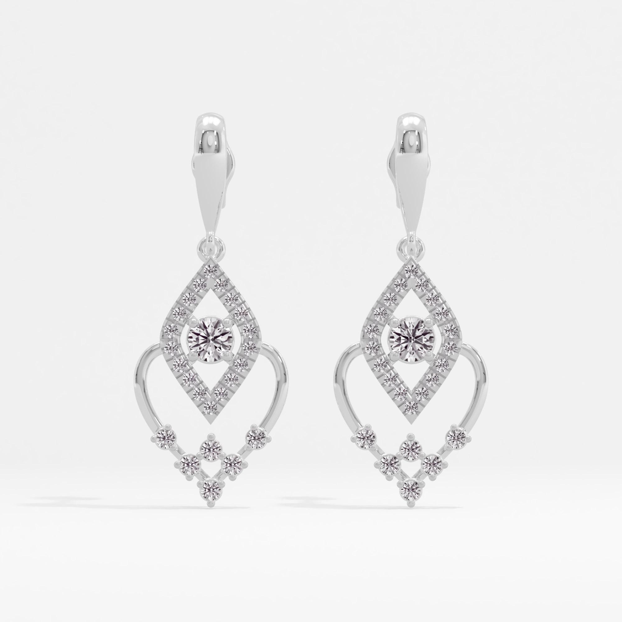 Lustrous Scatter Solitaire Drop Earrings