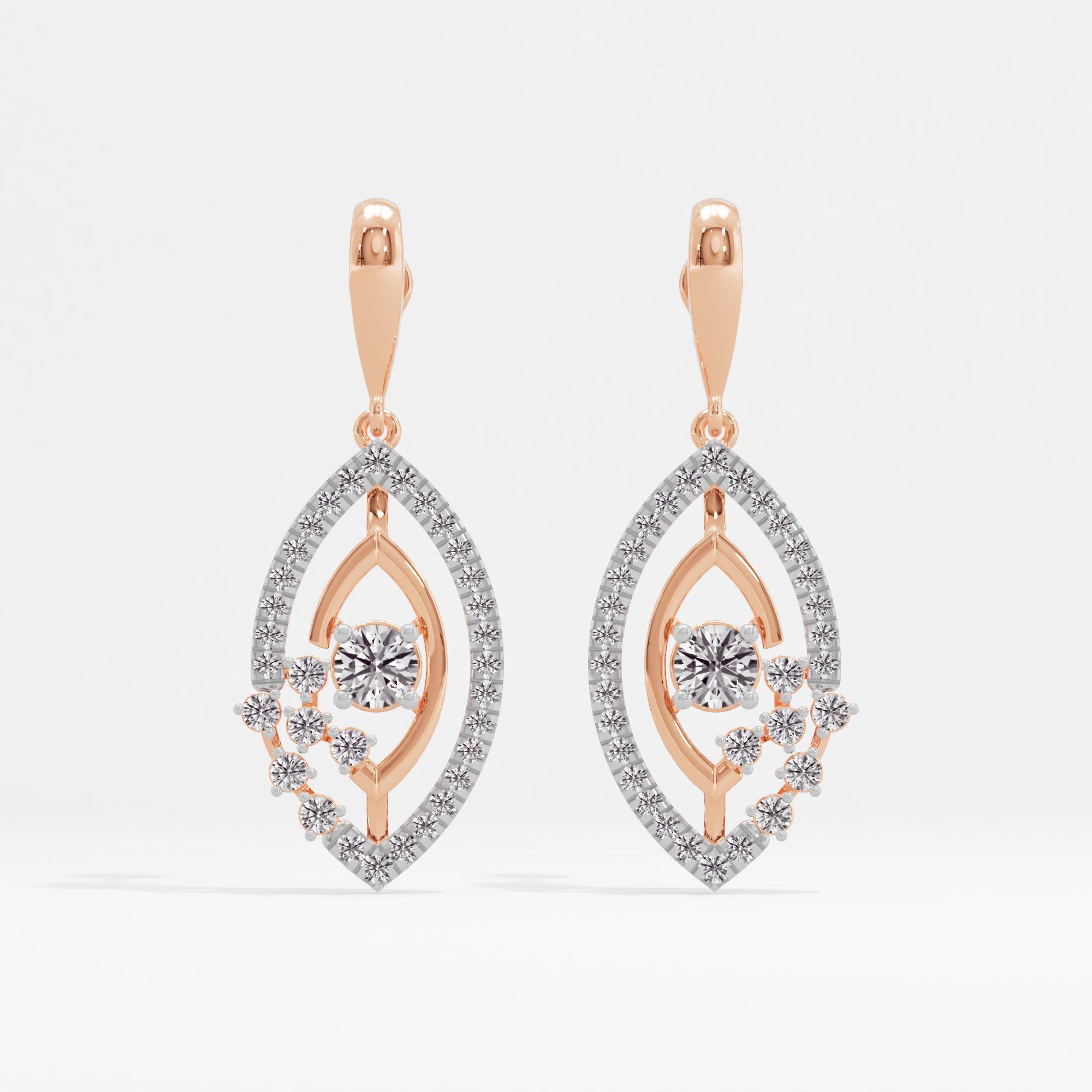 Splendid Scatter Solitaire Drop Earrings