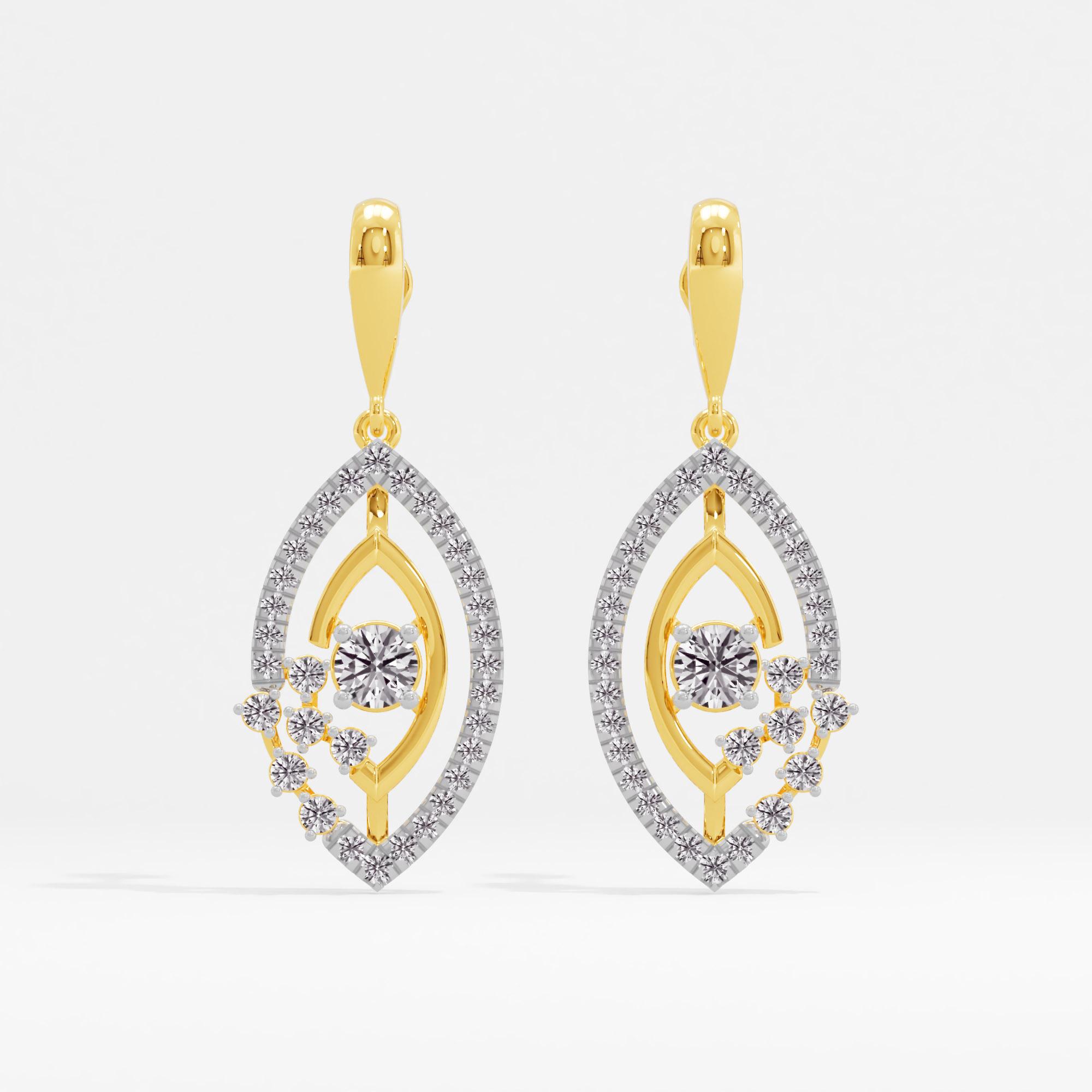 Splendid Scatter Solitaire Drop Earrings