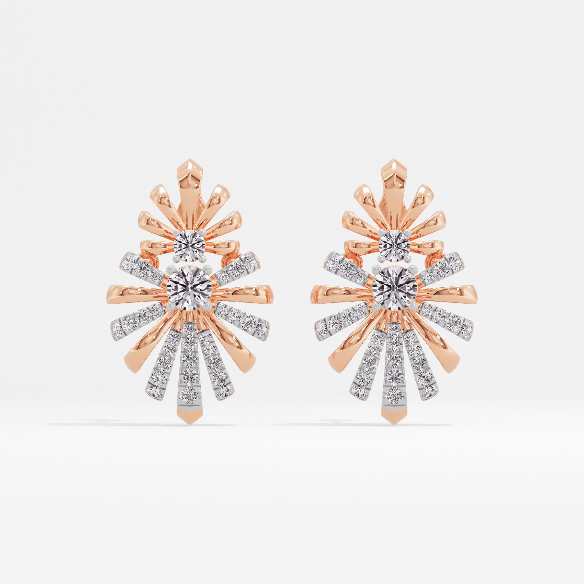Gleaming Streak Solitaire Drop Earrings