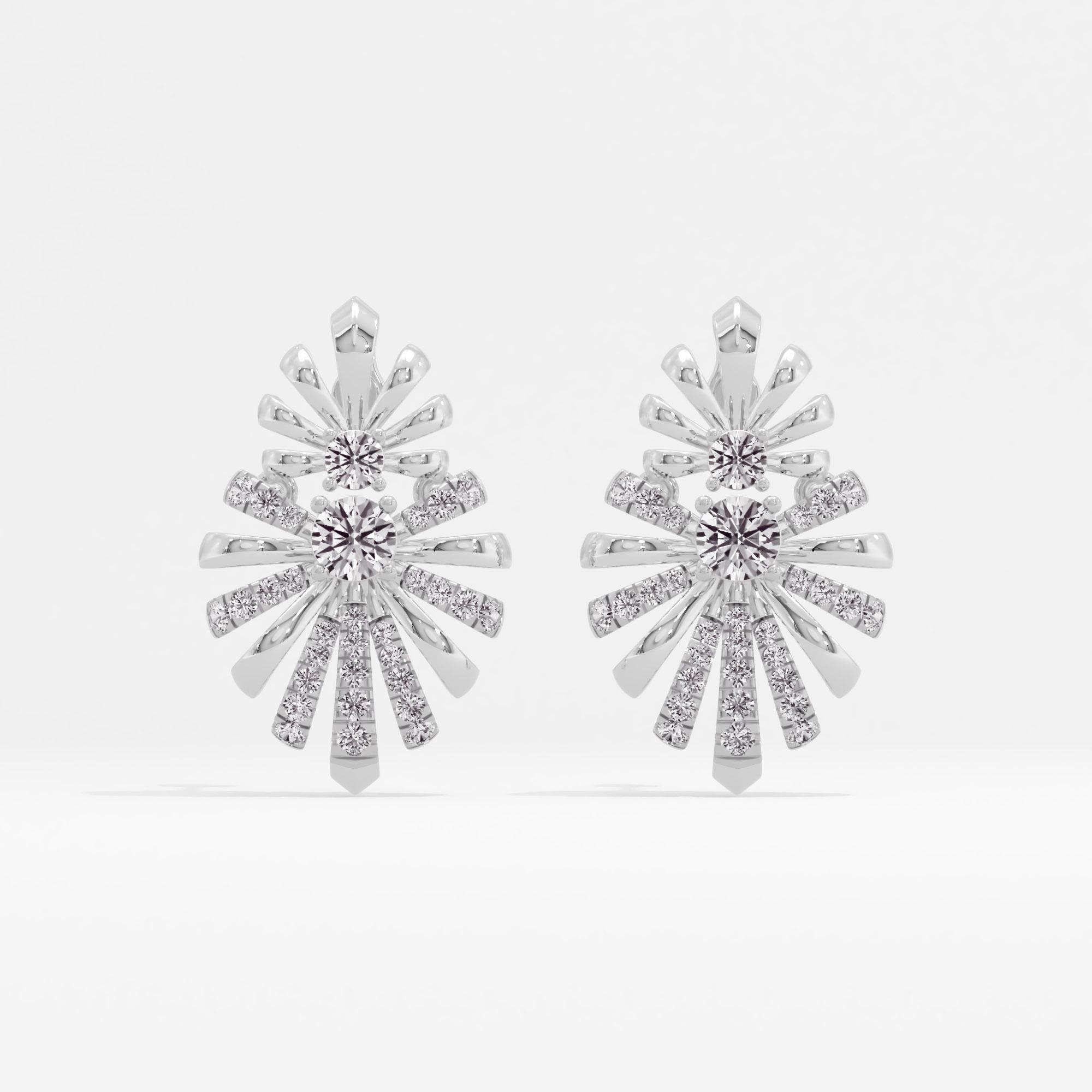 Gleaming Streak Solitaire Drop Earrings