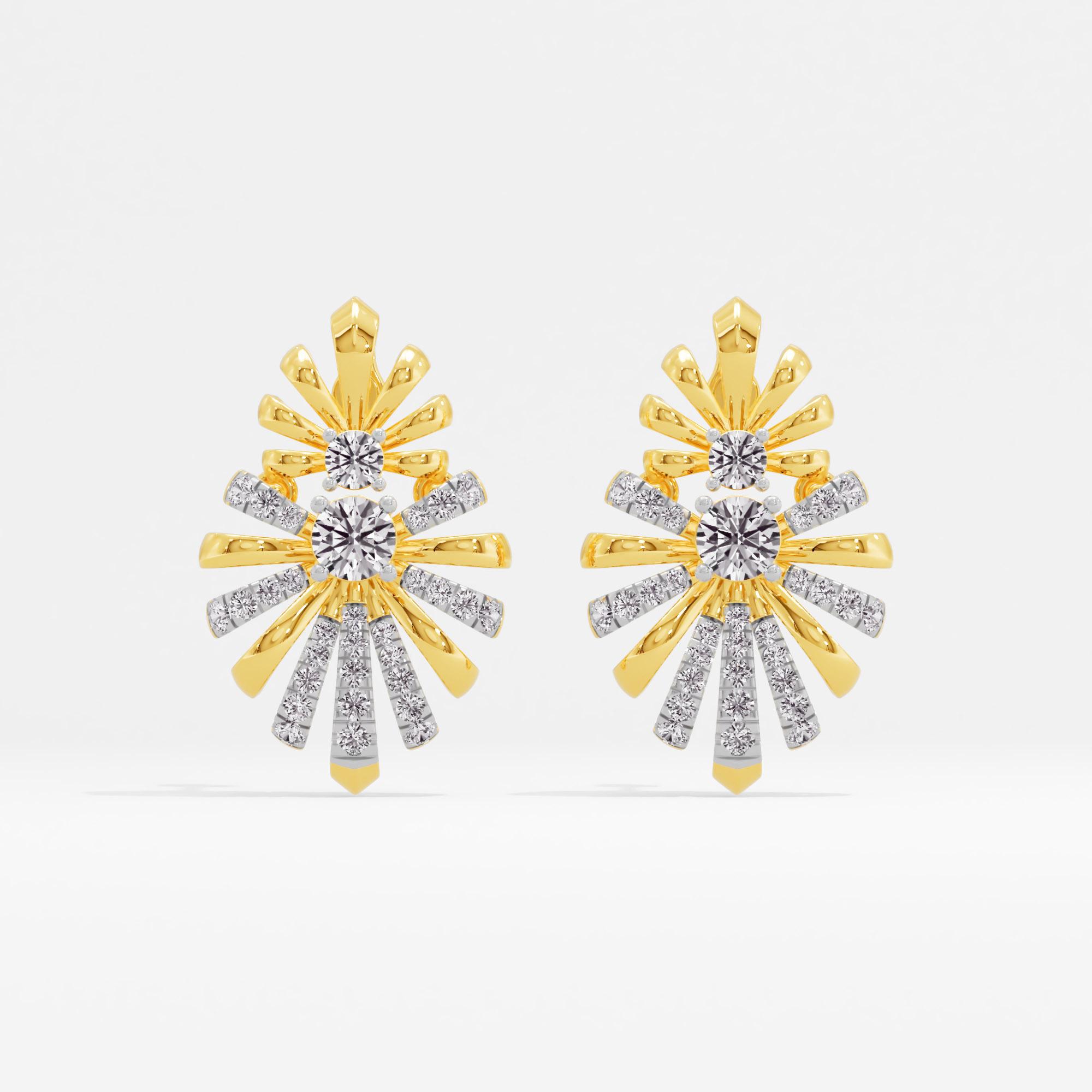 Gleaming Streak Solitaire Drop Earrings