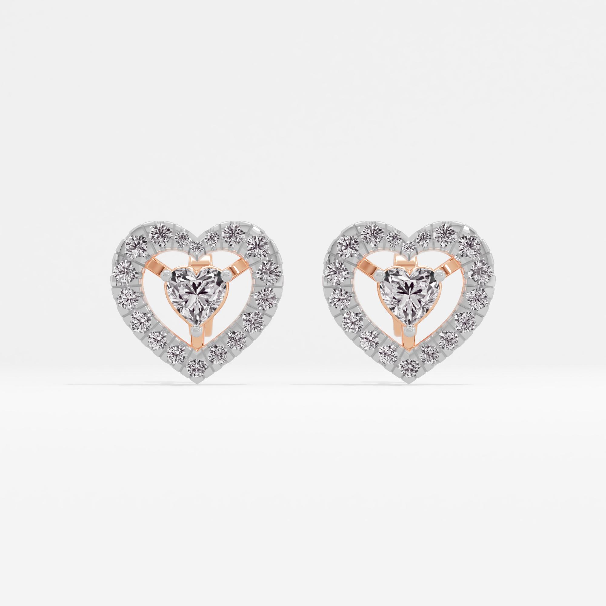 Dreamy Love Halo Heart Stud Earrings