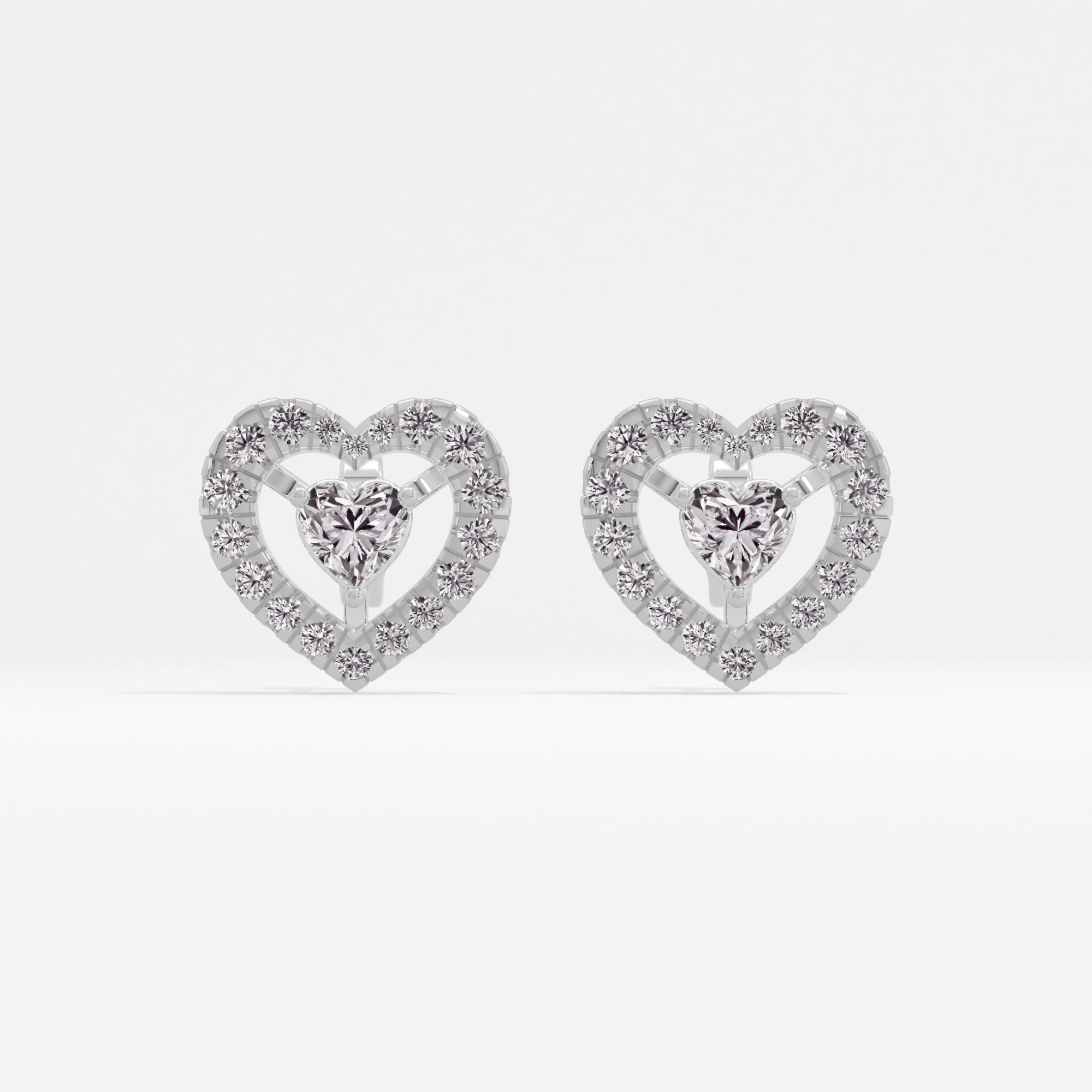 Dreamy Love Halo Heart Stud Earrings