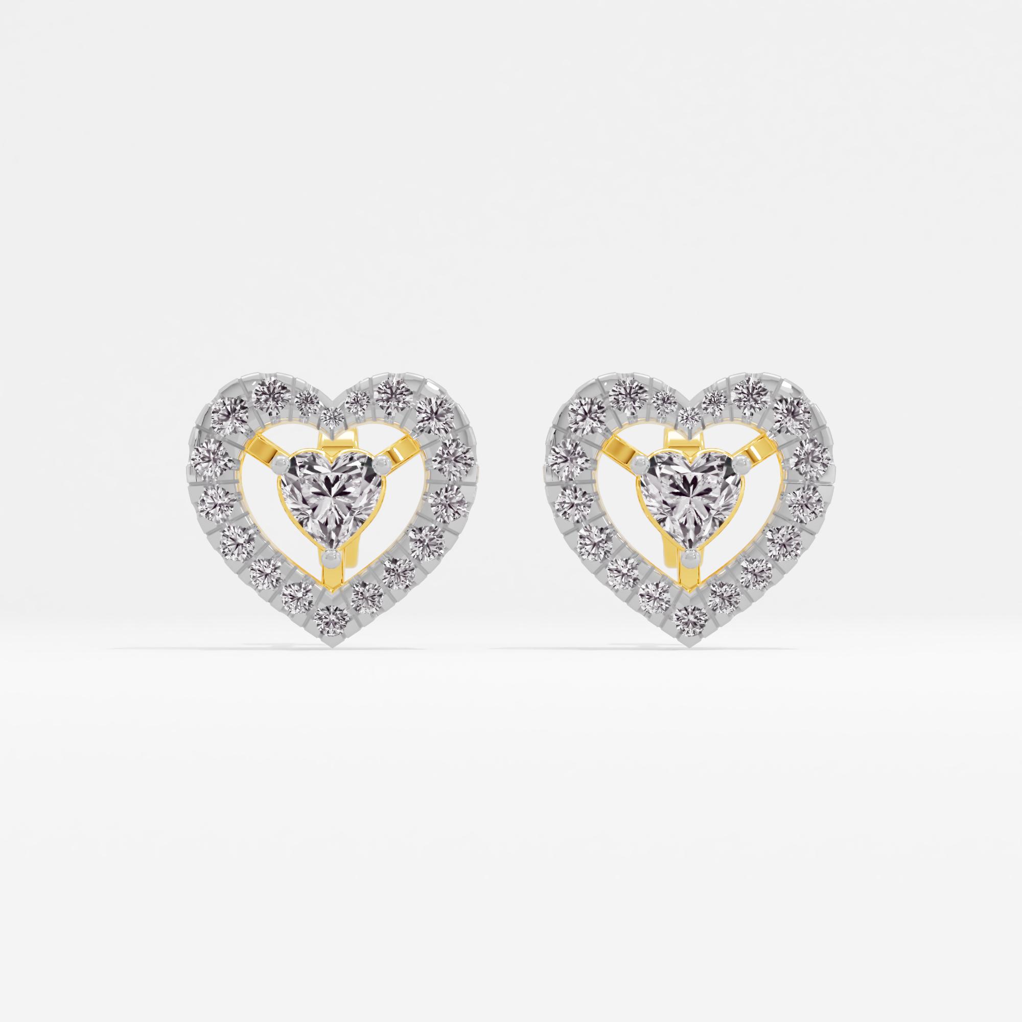 Dreamy Love Halo Heart Stud Earrings