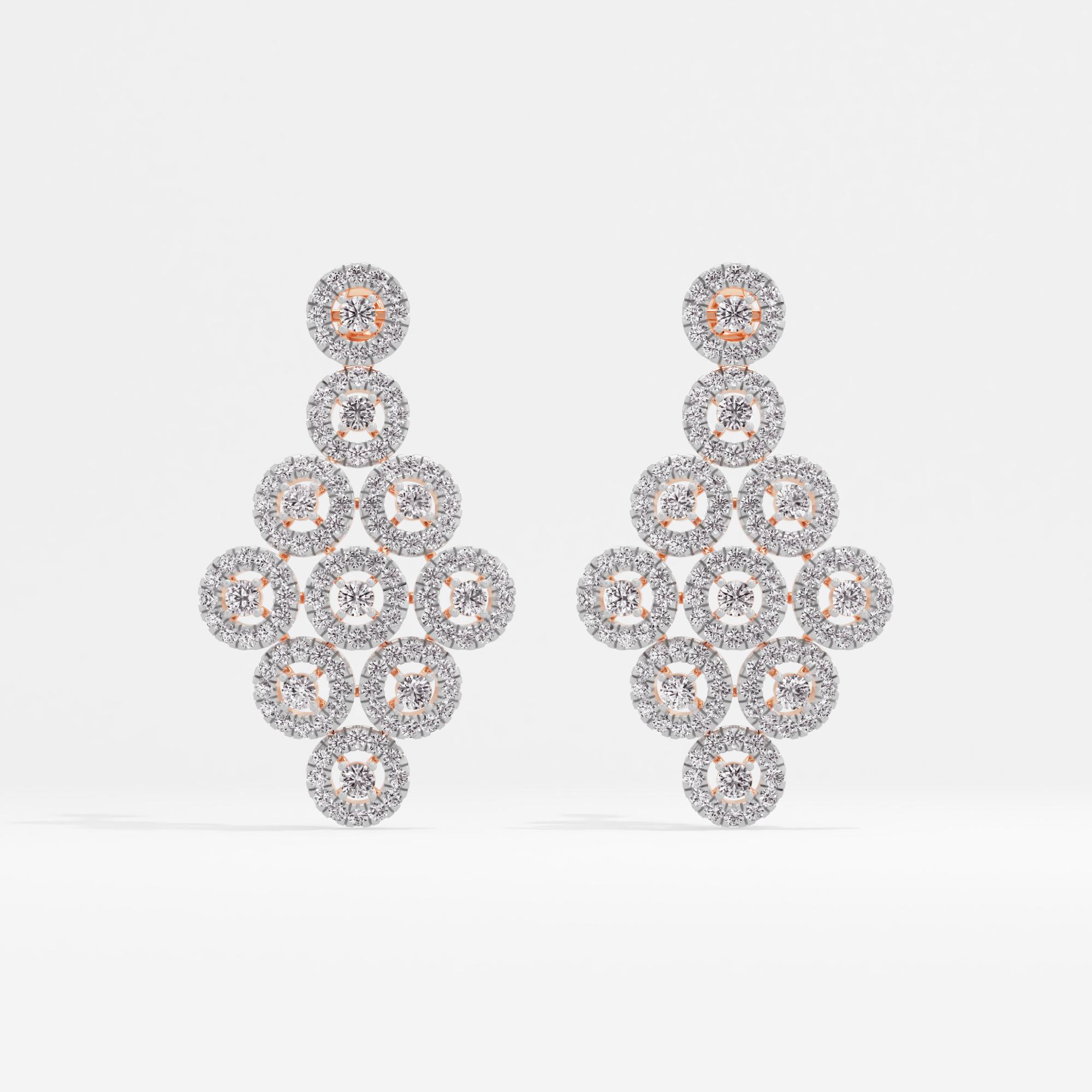 Circles of Brilliance Halo Drop Earrings