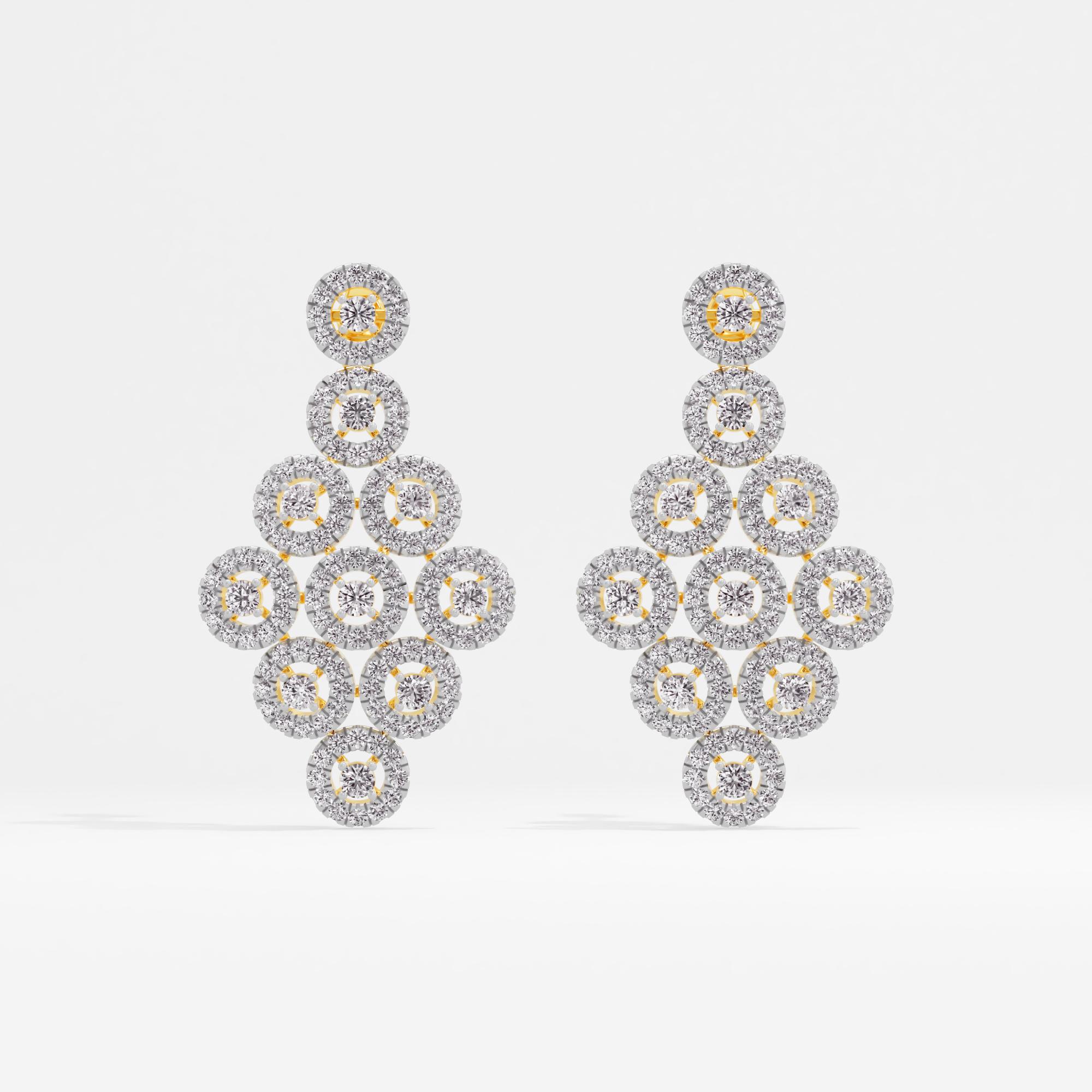 Circles of Brilliance Halo Drop Earrings