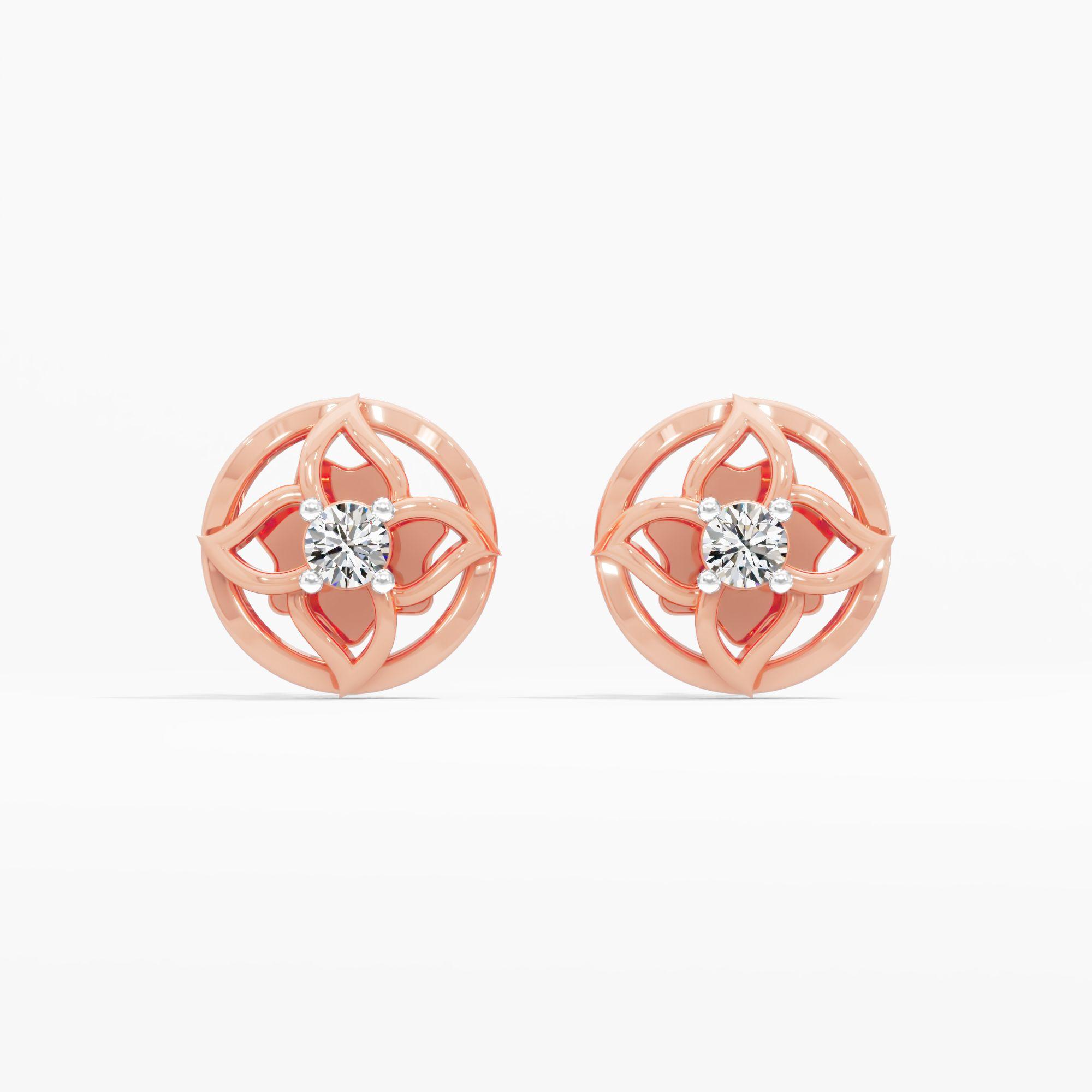 Zen Garden Solitaire Stud Earrings