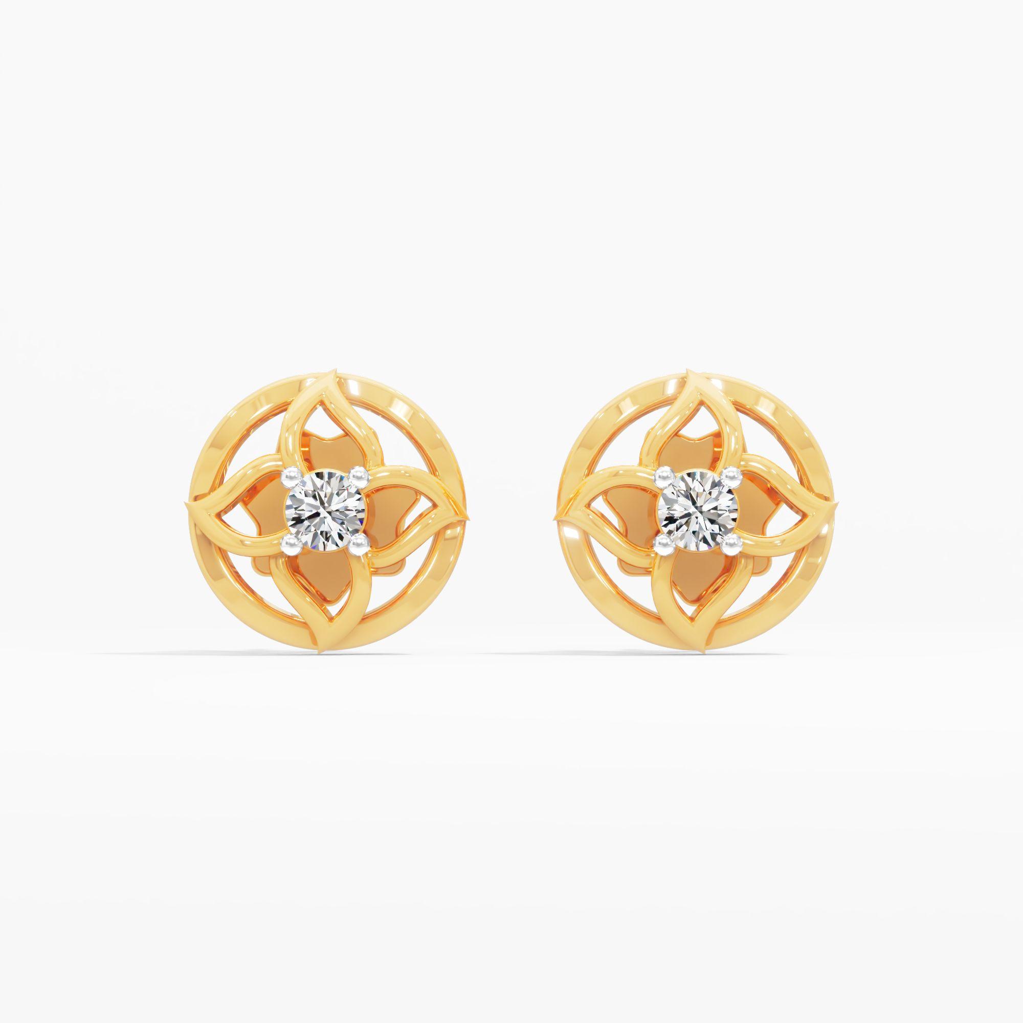 Zen Garden Solitaire Stud Earrings