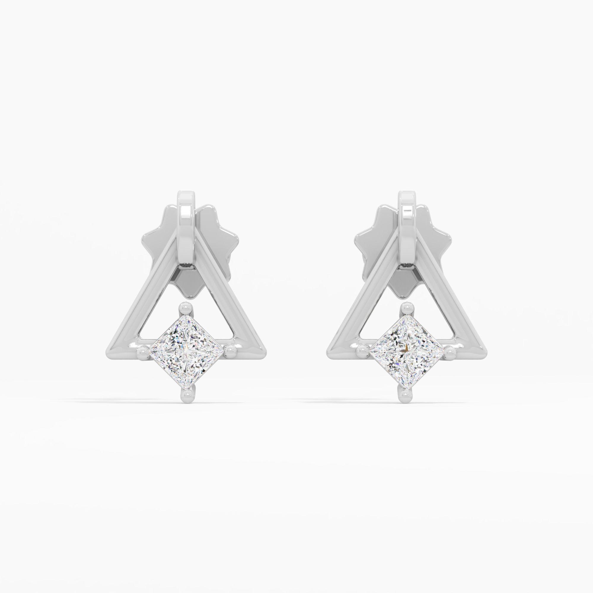 Delta Princess Solitaire Stud Earrings