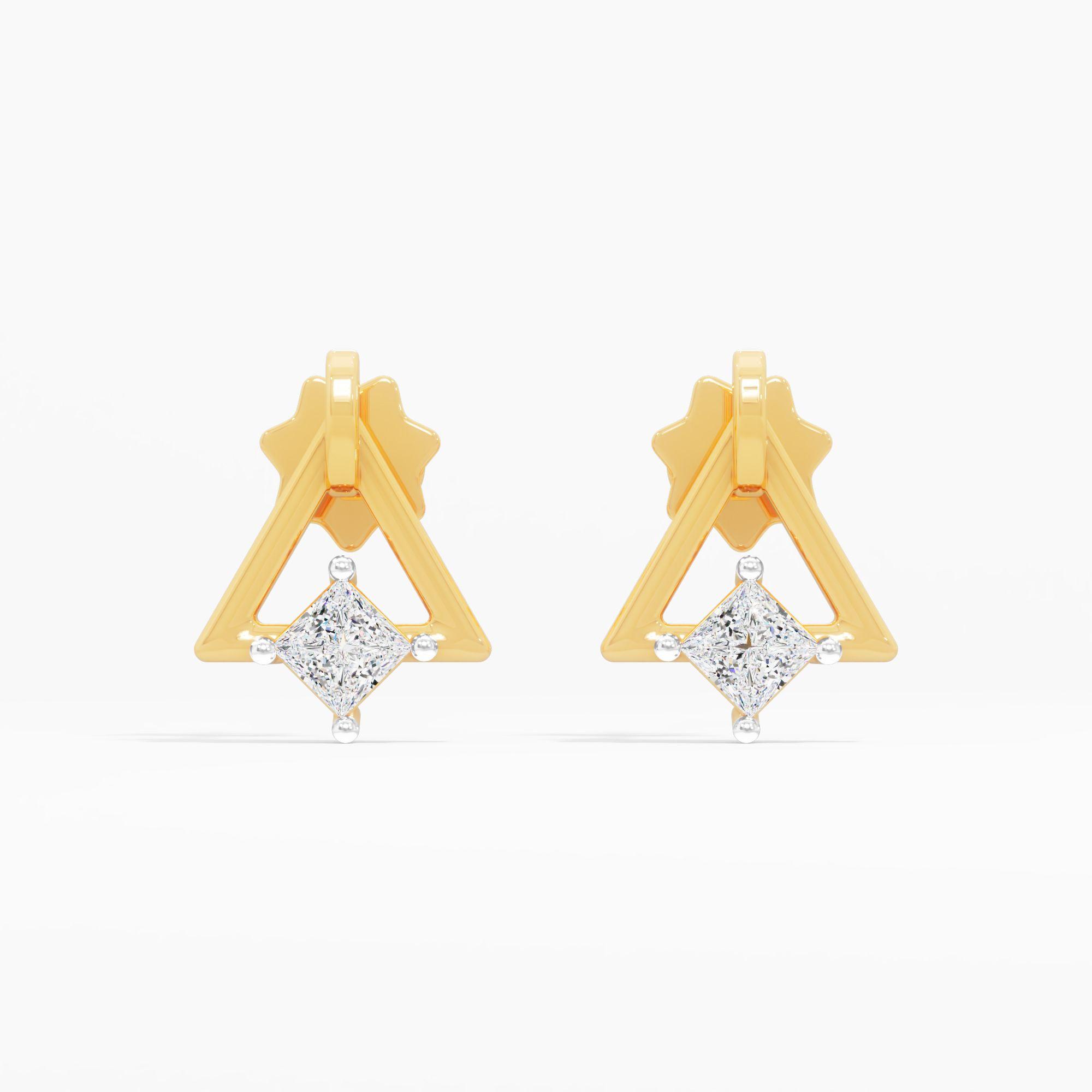 Delta Princess Solitaire Stud Earrings