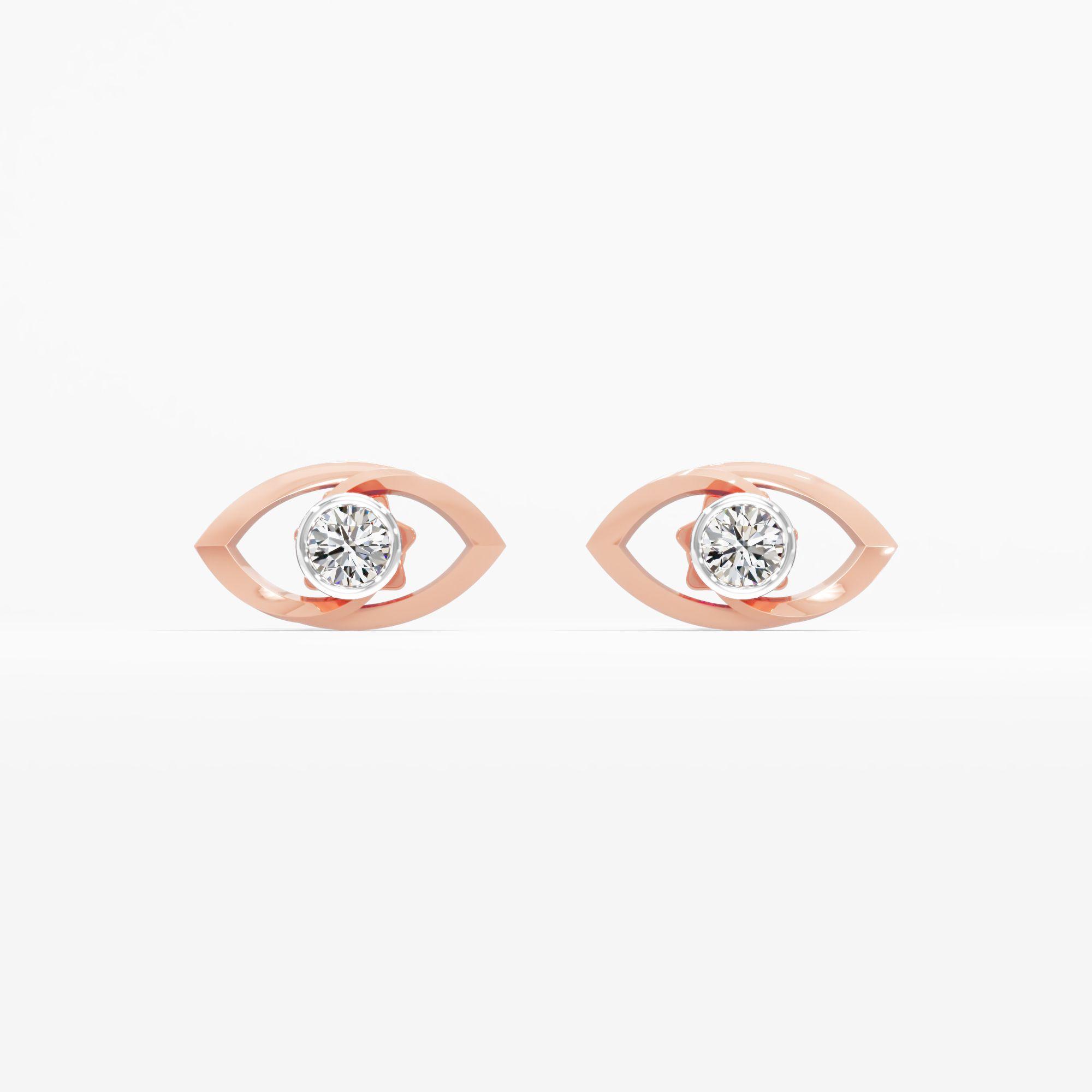 Guardian Eye Solitaire Stud Earrings