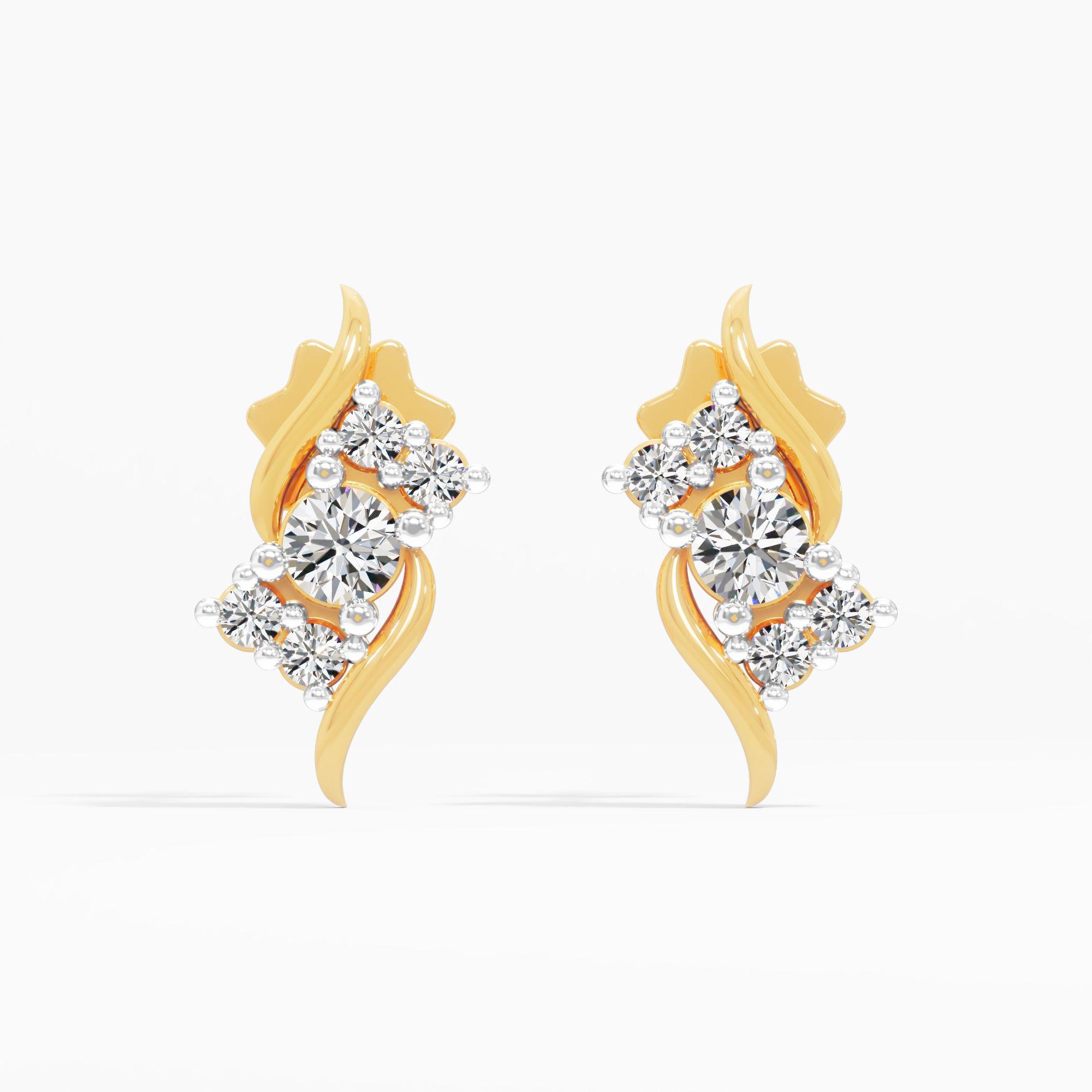 Serpentine Trio Stud Earrings