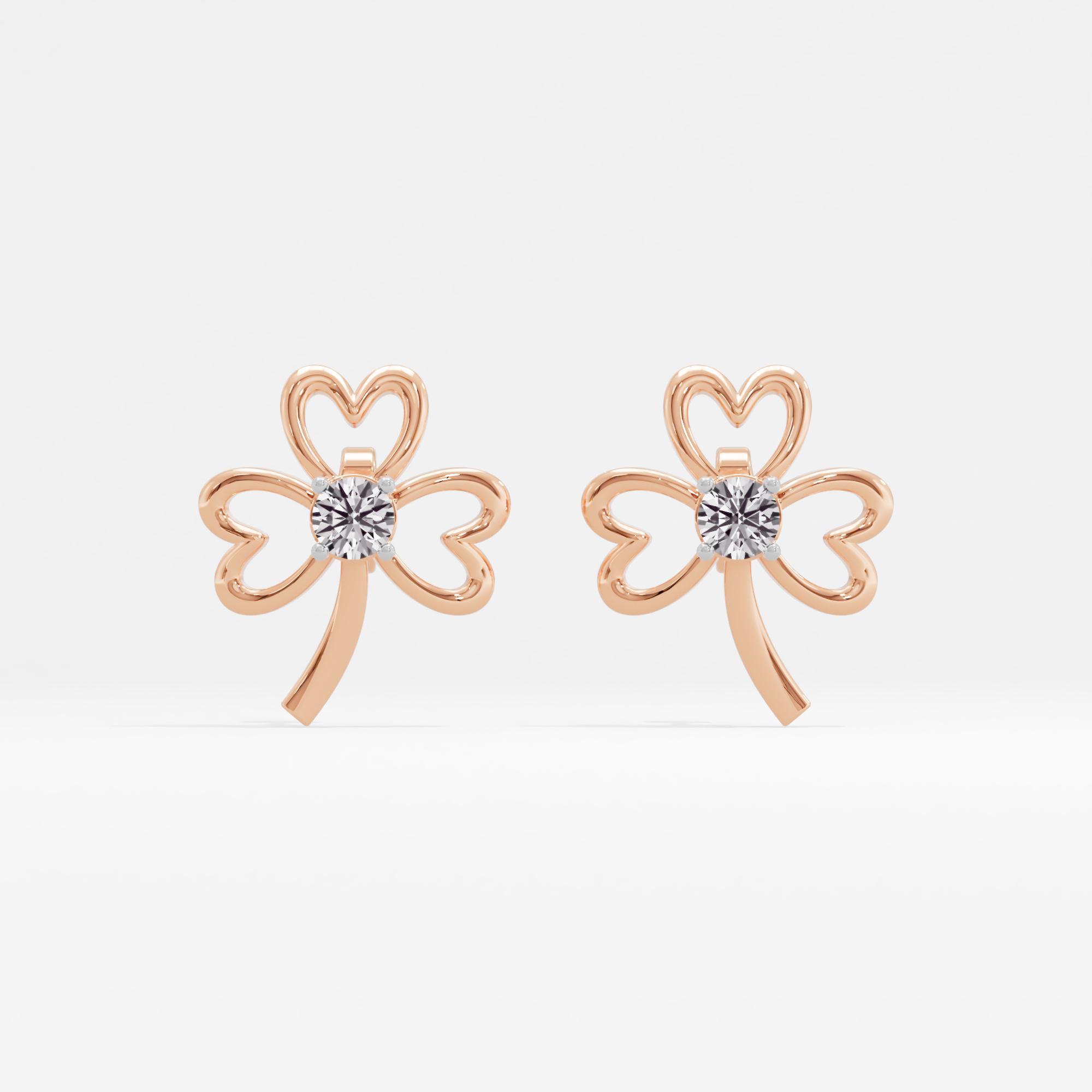 Clove Bloom Solitaire Stud Earrings