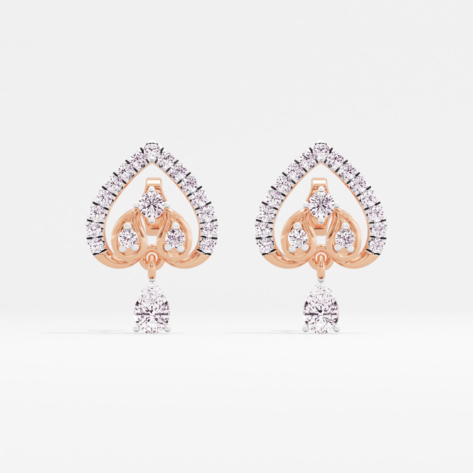 Astra Nova Solitaire Heart Stud Earrings