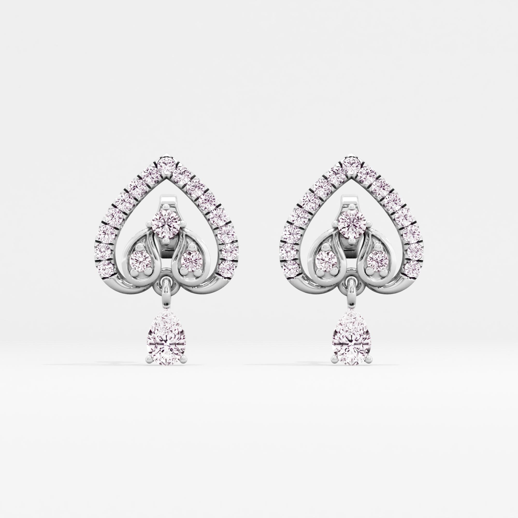 Astra Nova Solitaire Heart Stud Earrings