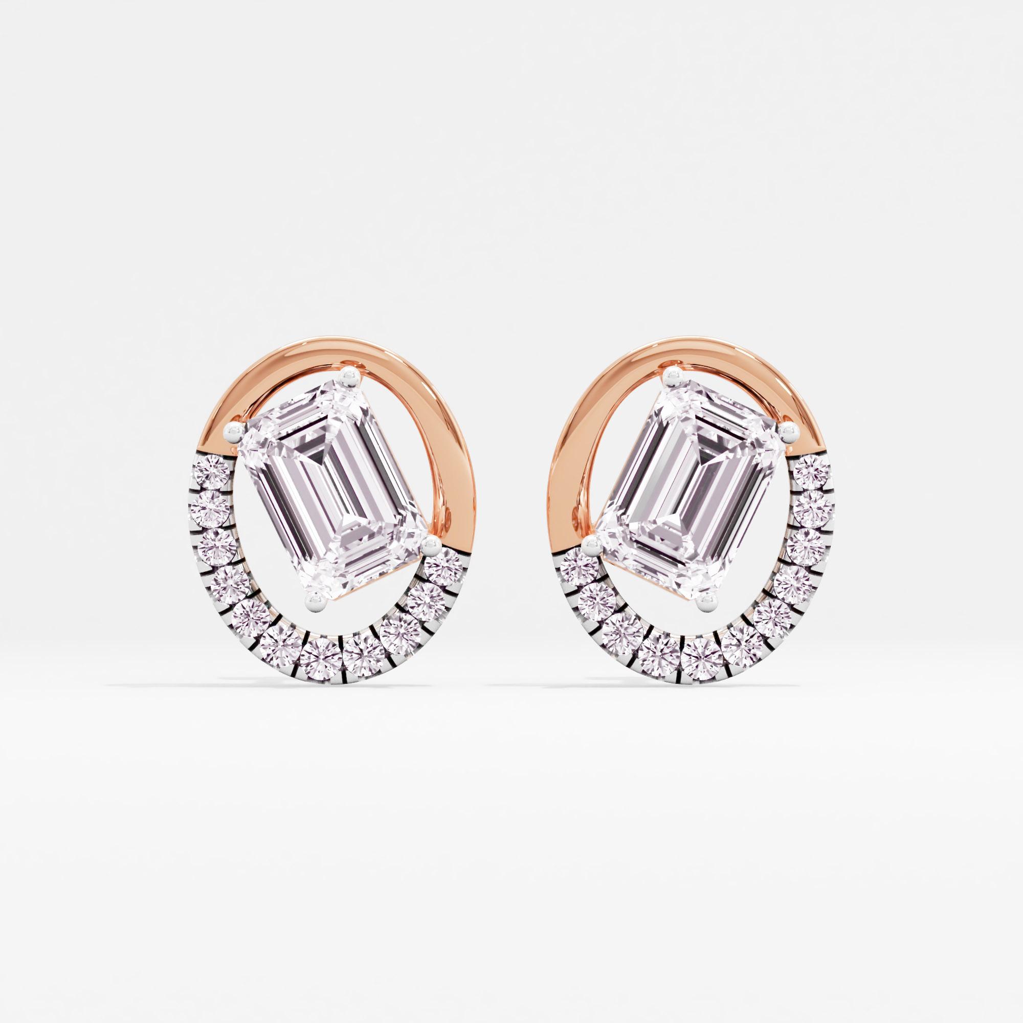 Ovaleria Solitaire Stud Earrings