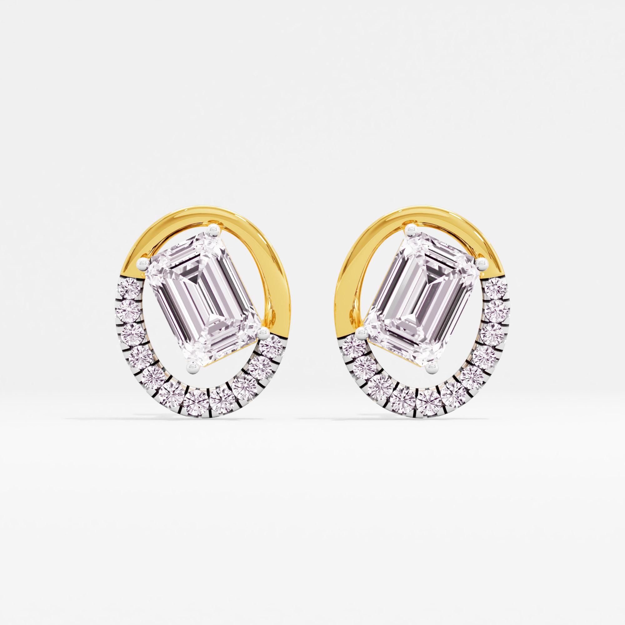 Ovaleria Solitaire Stud Earrings