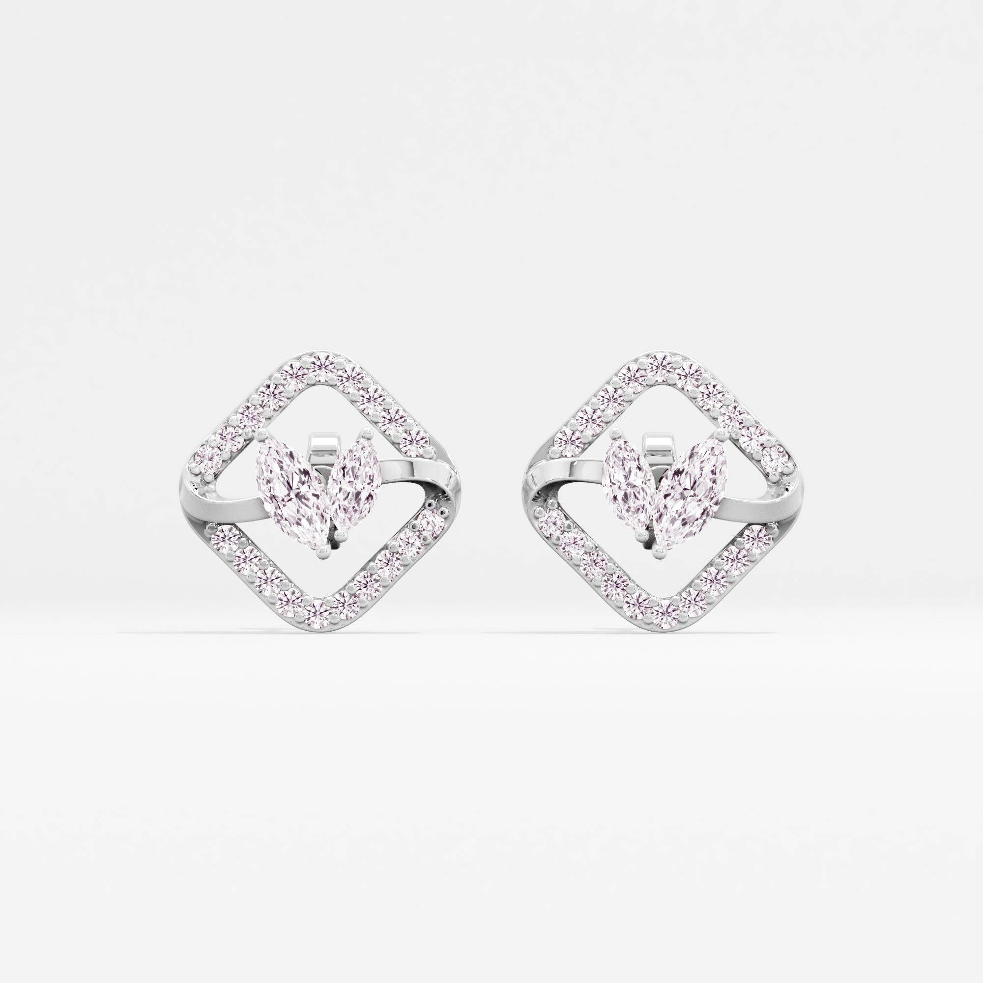 Glowing Dewdrop 2 Stone Stud Earrings