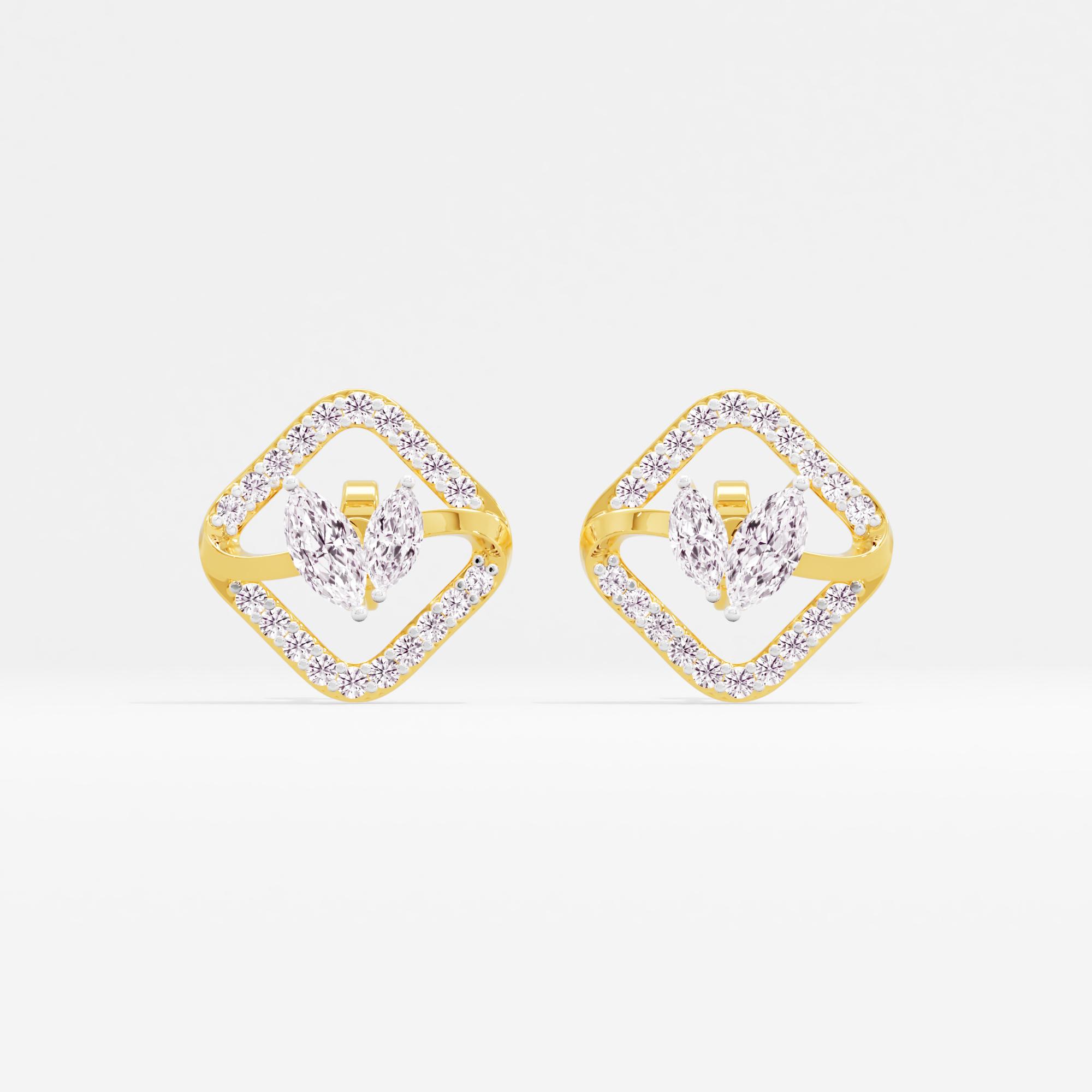 Glowing Dewdrop 2 Stone Stud Earrings
