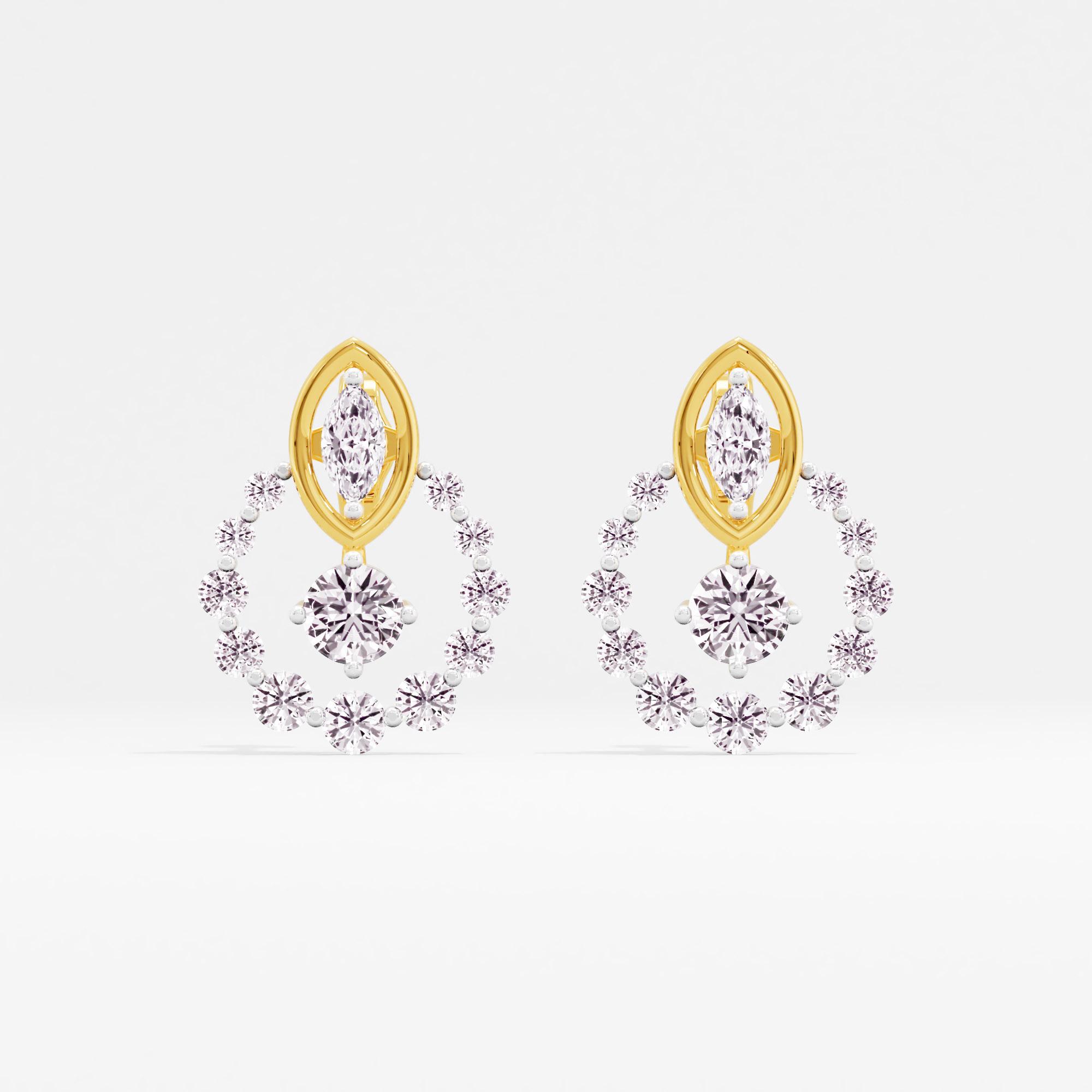 Celeste Orbit Solitaire Stud Earrings