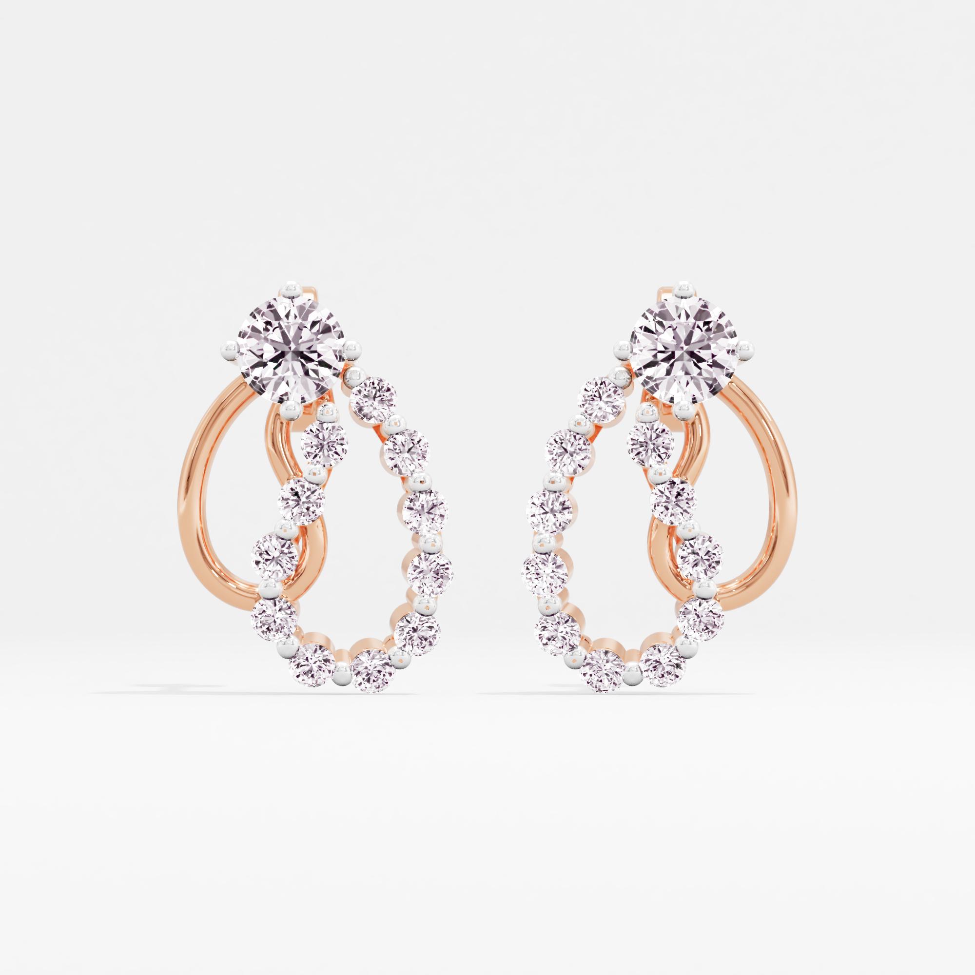Twinkle Feathers Solitaire Stud Earrings