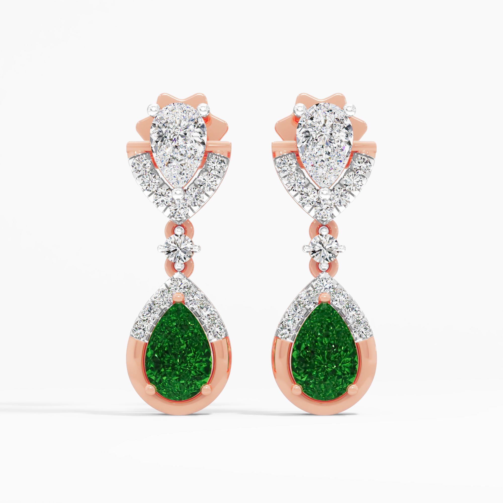 Whisperdrop Emerald Sparkle Earrings