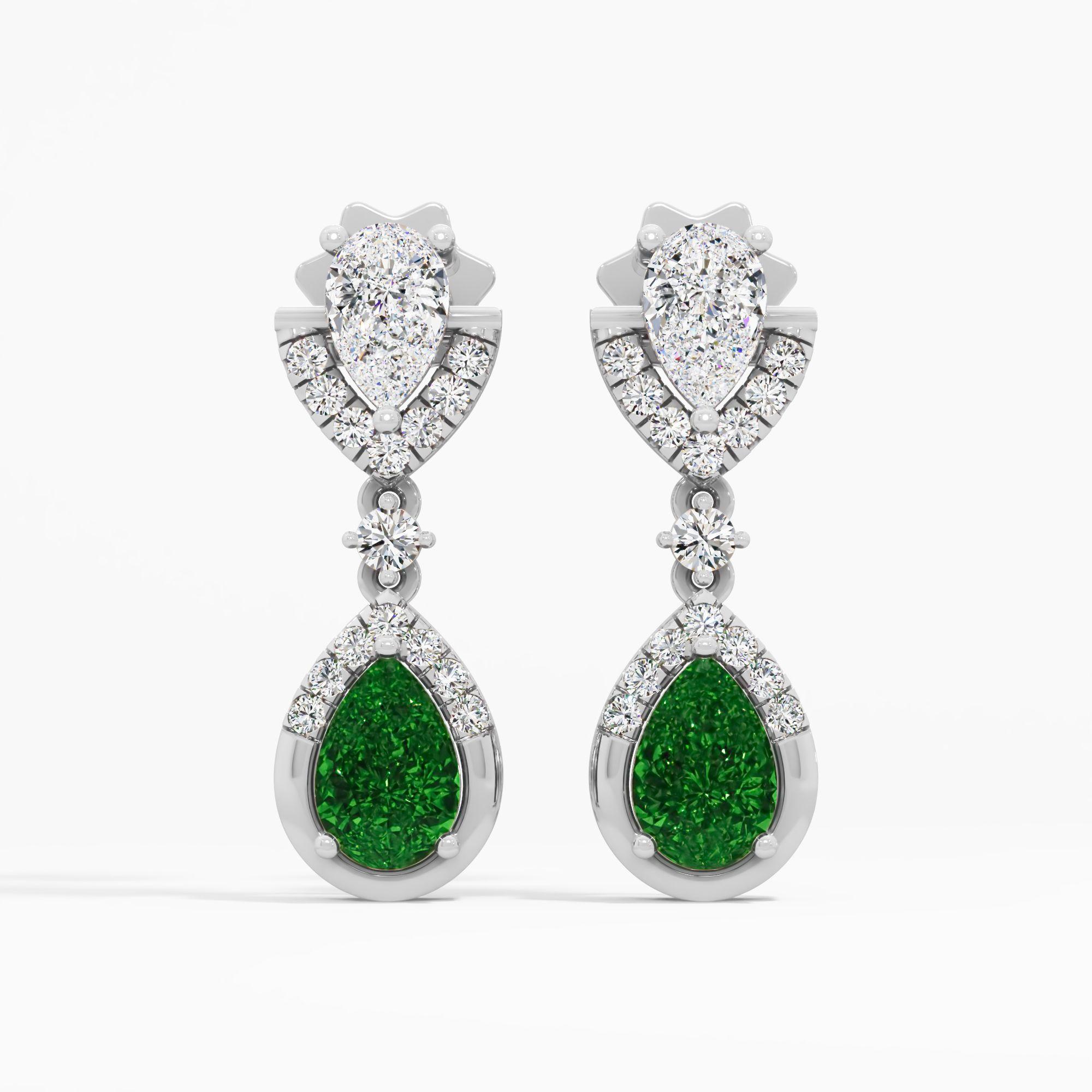 Whisperdrop Emerald Sparkle Earrings