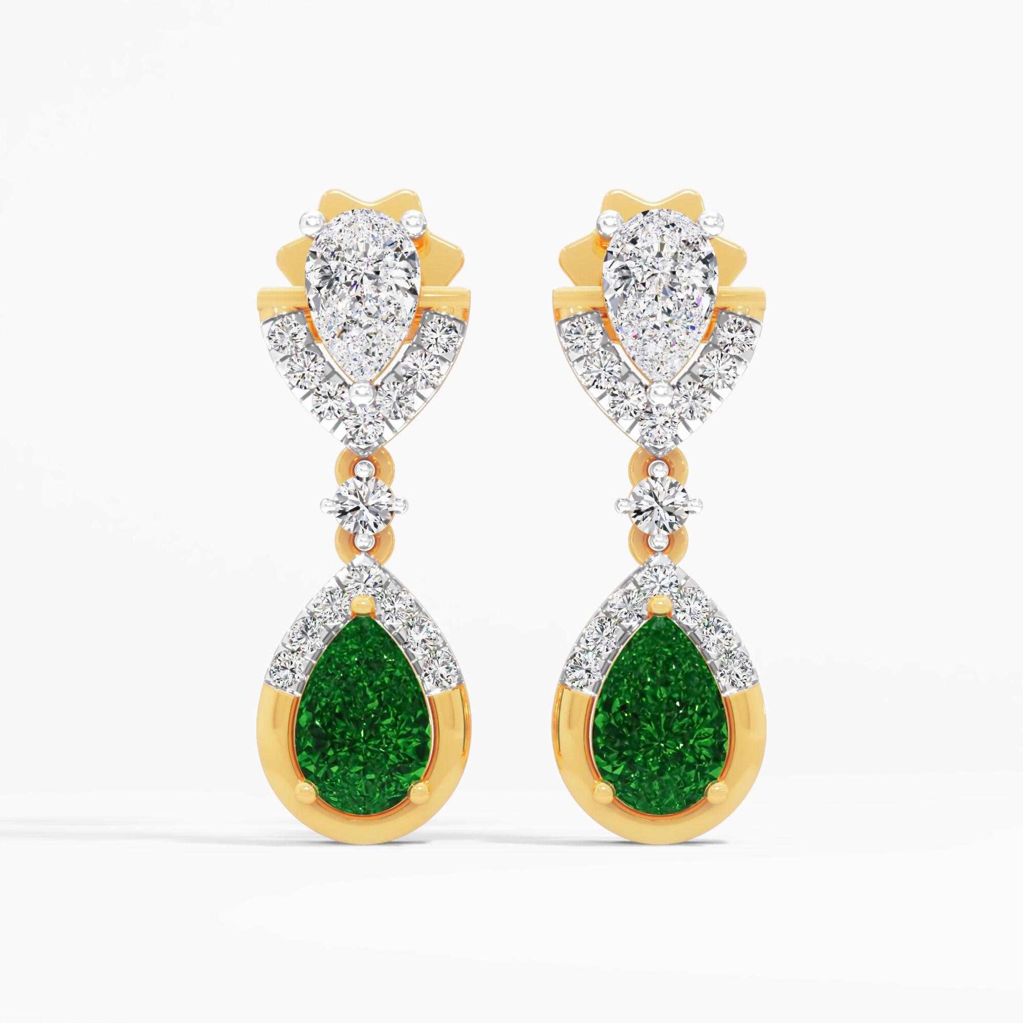 Whisperdrop Emerald Sparkle Earrings