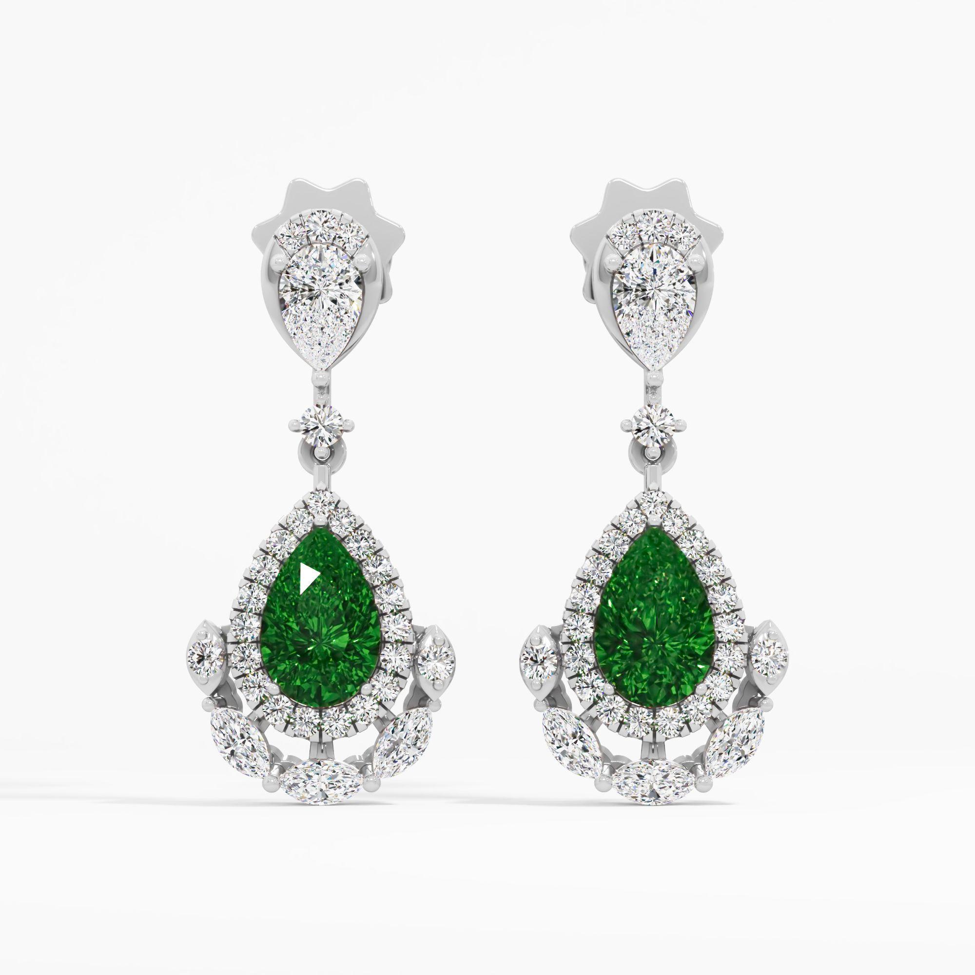 Verdant Crest Drop Earrings