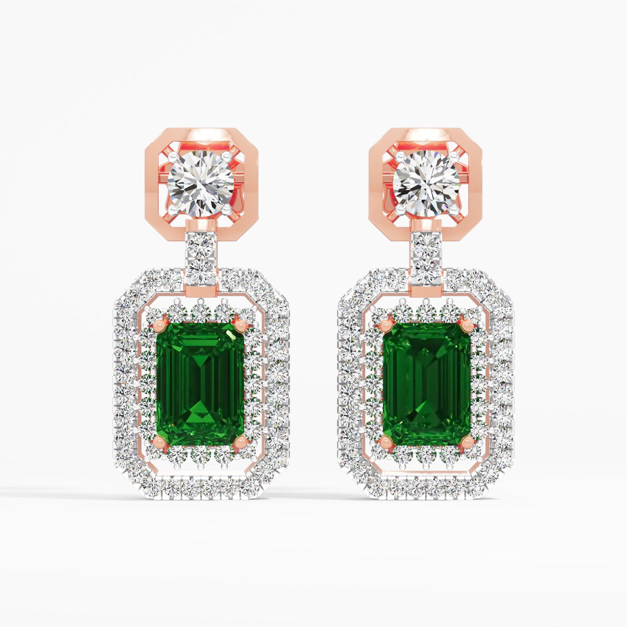 Emerald Exalt Twin Halo Drops