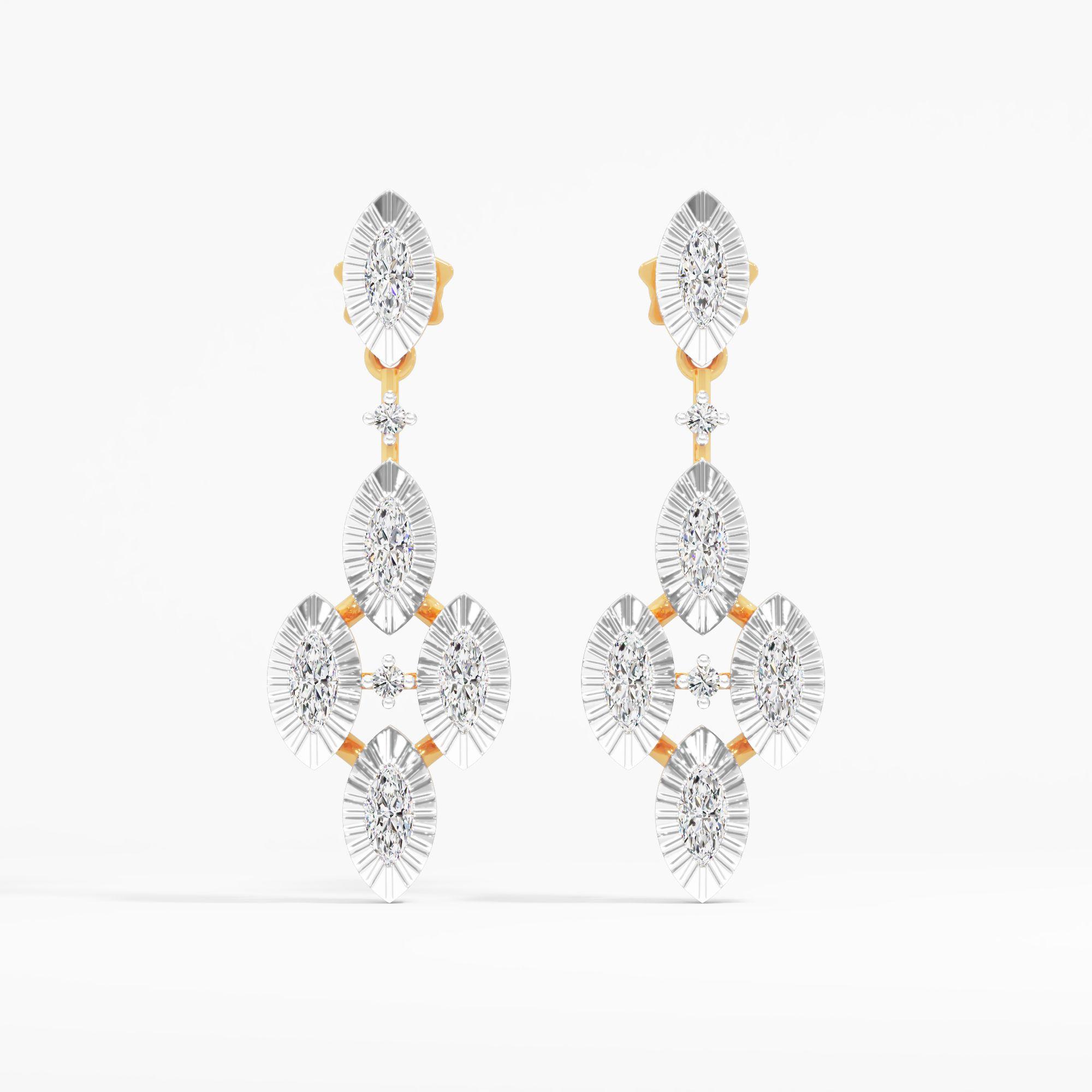 Marquise Radiance Cluster Drop Earrings