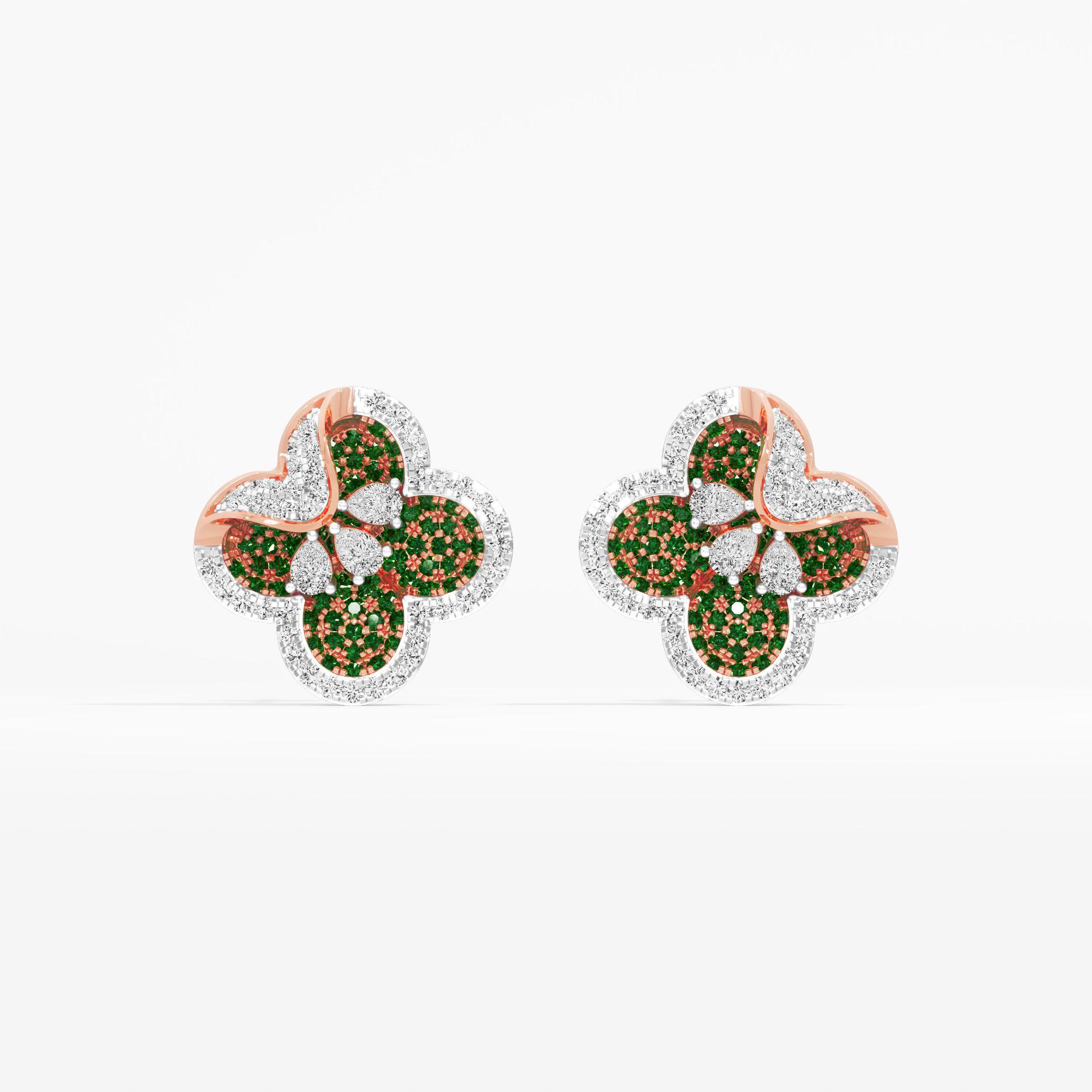 Clover Petal Stud Earrings
