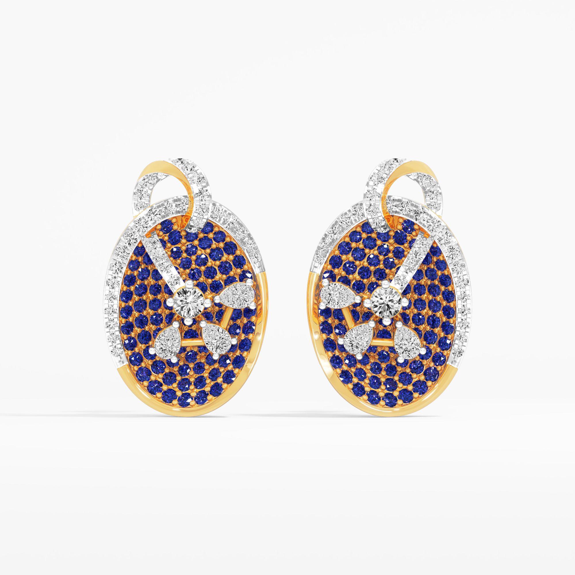Indigo Whisper Stud Earrings