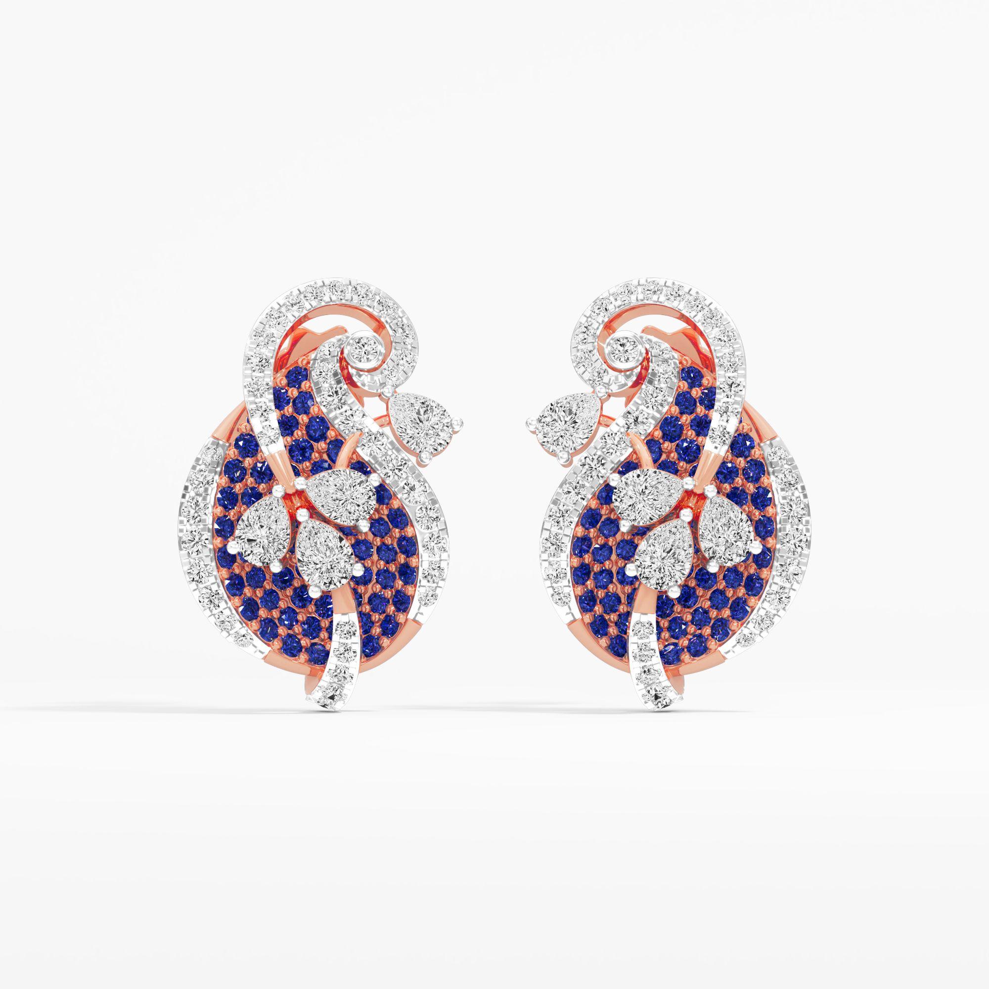 Twilight Gale Teardrop Stud Earrings