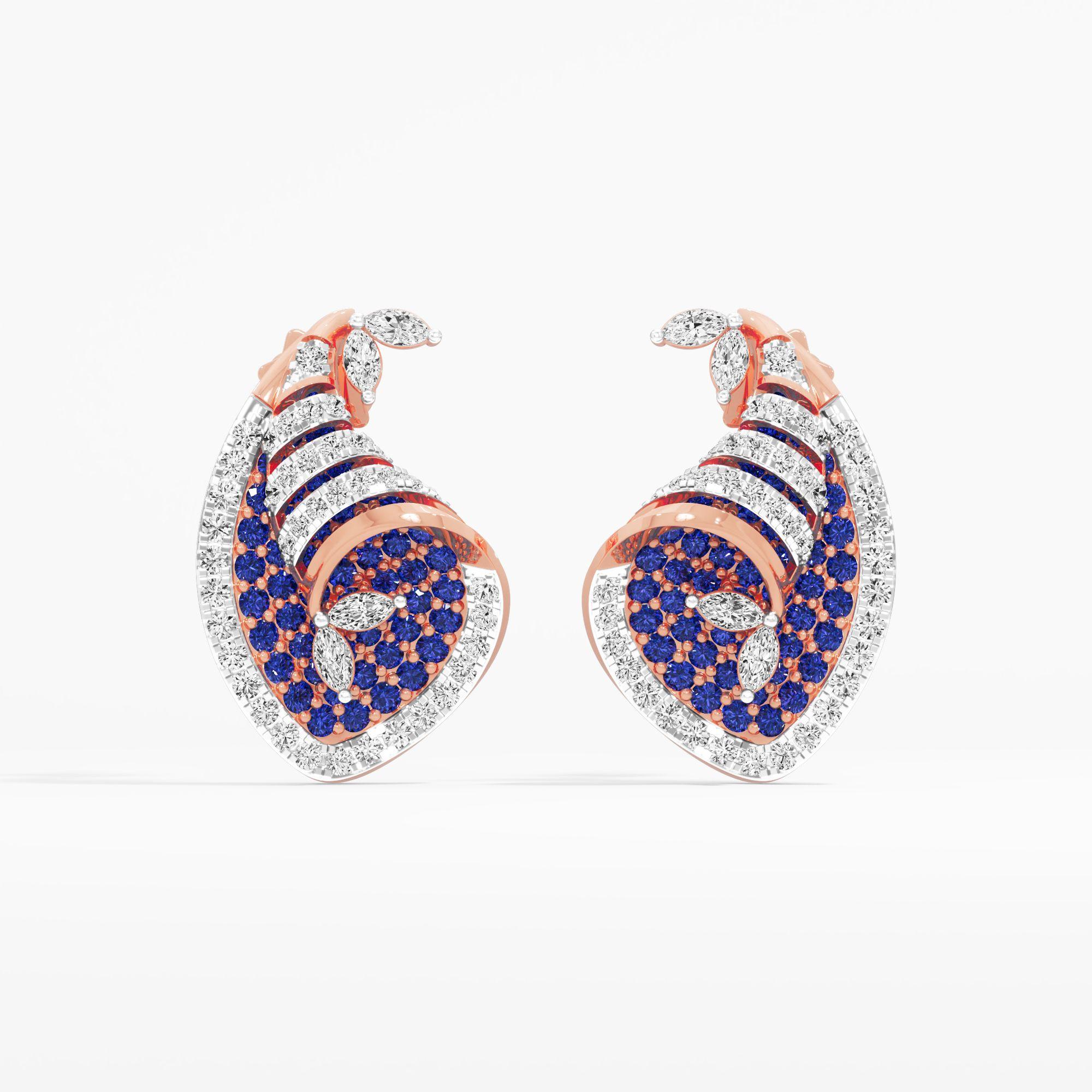Moonrise Curl Stud Earrings