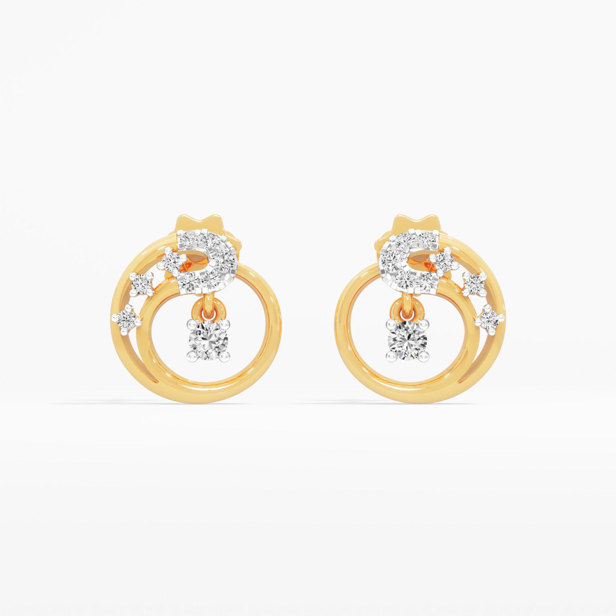 Comet Scroll Stud Earrings