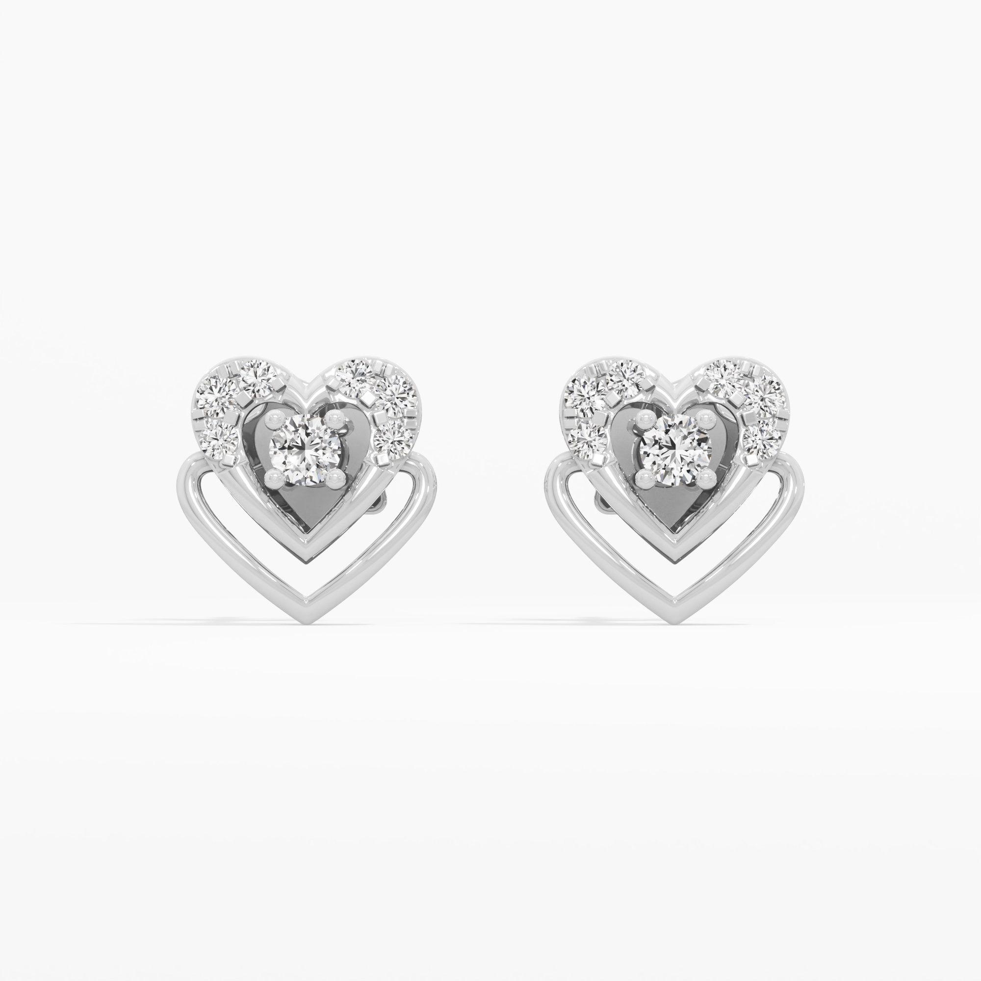 Love Knot Drops Drops Earrings in 9KT White Gold (Diamond Quality: EF-VVS VS)
